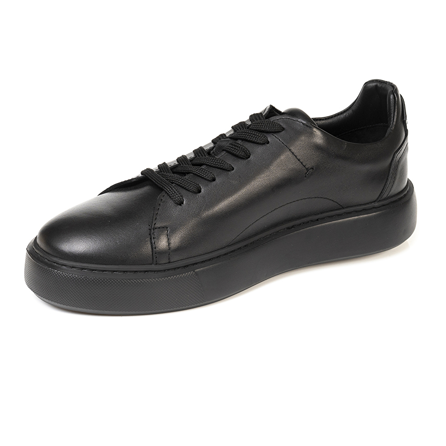 Erkek Siyah Hakiki Deri Sneaker Ayakkabı 3K1SA75162-2