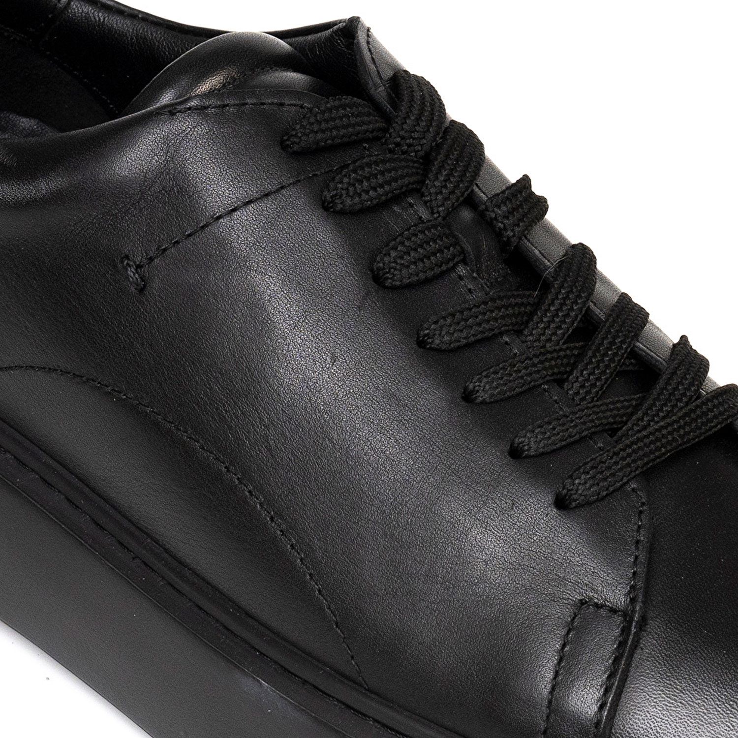 Erkek Siyah Hakiki Deri Sneaker Ayakkabı 3K1SA75162-4