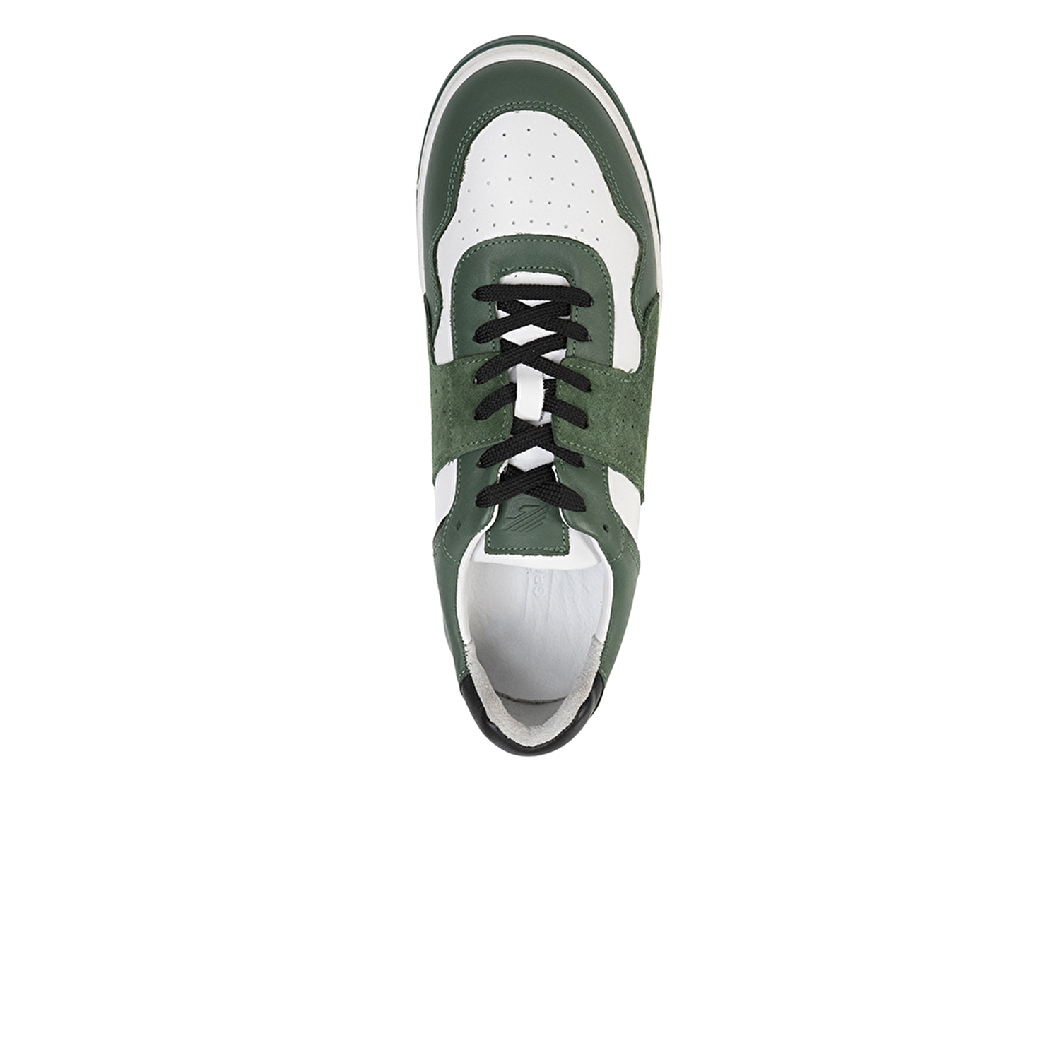 Erkek Yeşil Beyaz Hakiki Deri Sneaker Ayakkabı 3K1SA75174-3