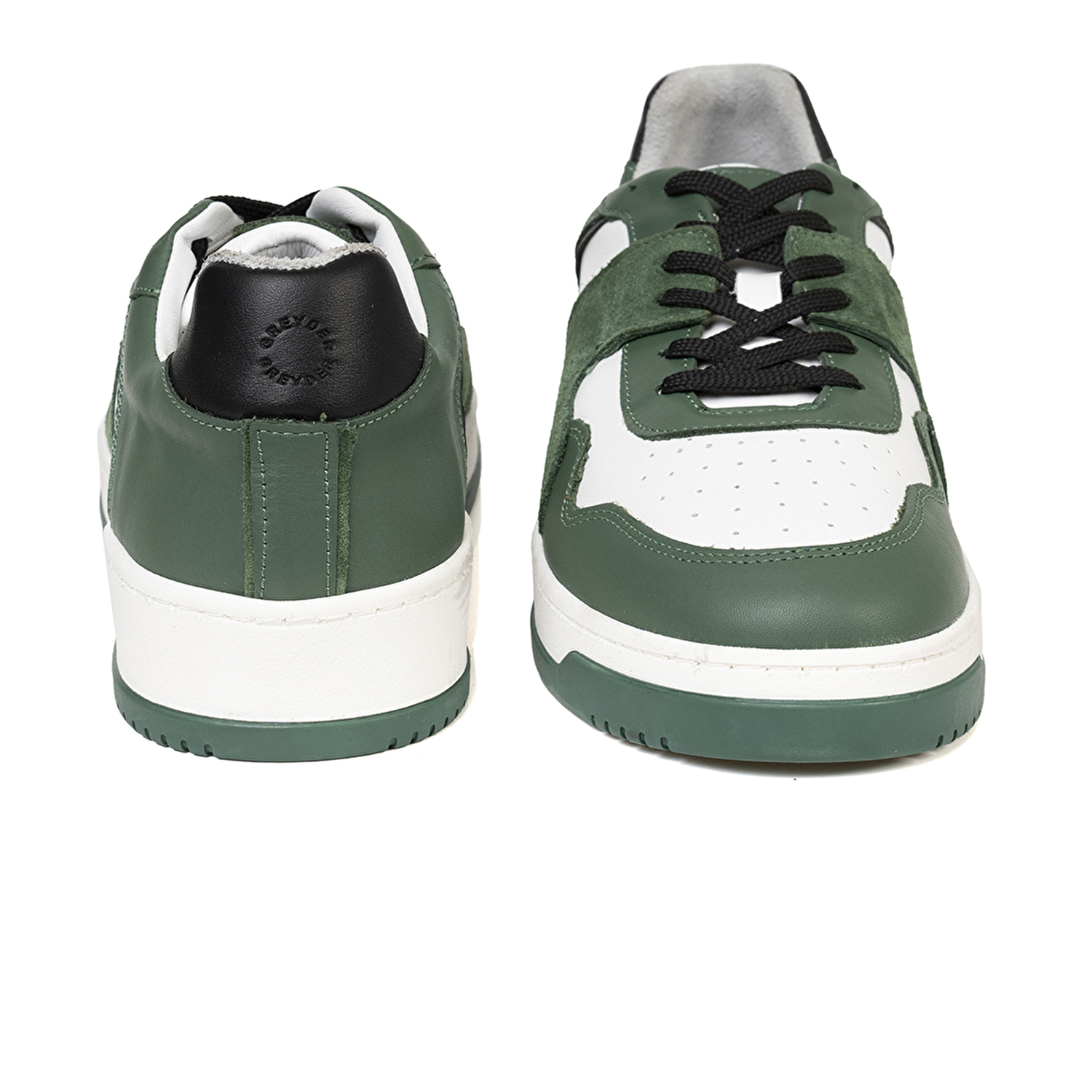 Erkek Yeşil Beyaz Hakiki Deri Sneaker Ayakkabı 3K1SA75174-6