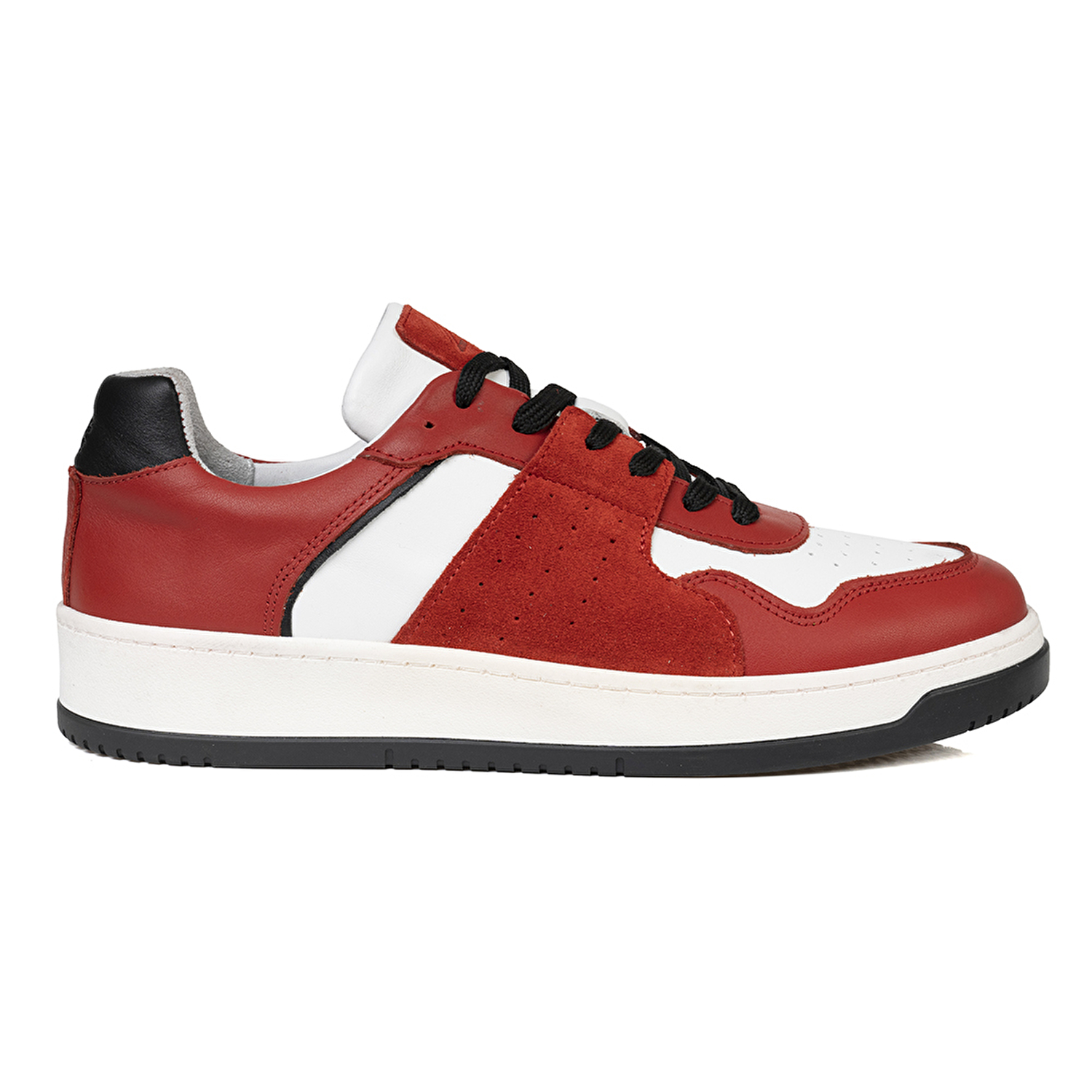 Erkek Kırmızı Beyaz Hakiki Deri Sneaker Ayakkabı 3K1SA75174-1