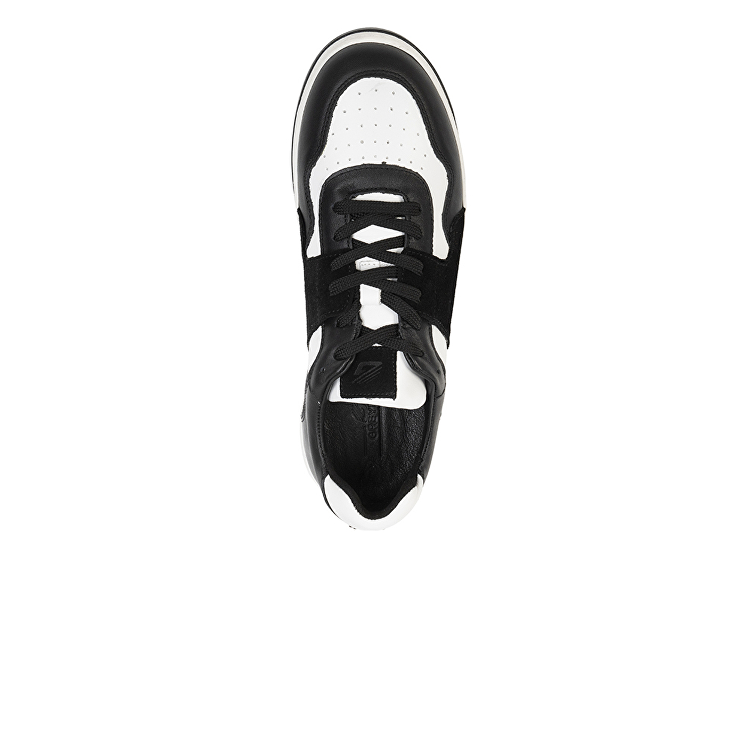 Erkek Siyah Beyaz Hakiki Deri Sneaker Ayakkabı 3K1SA75174-3