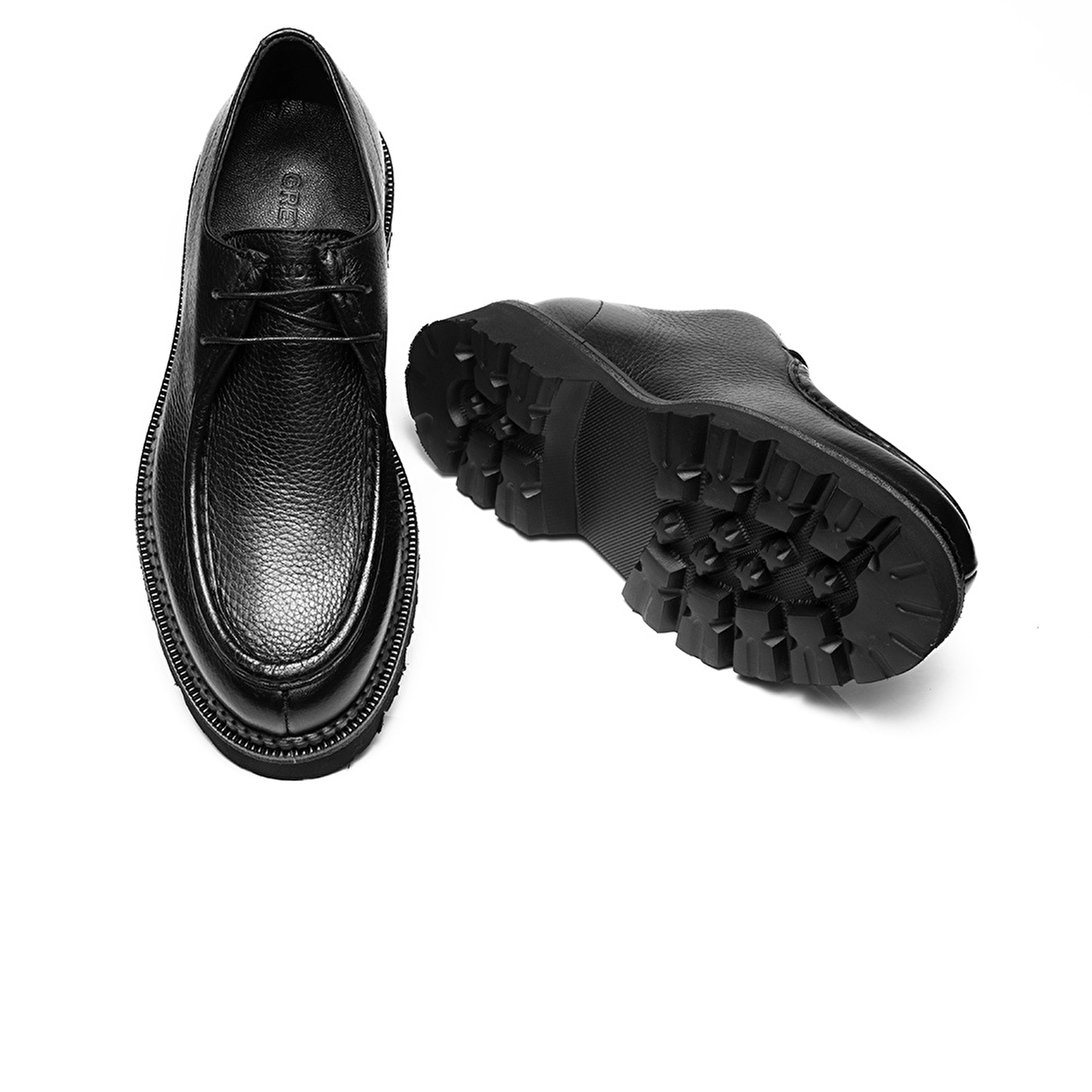 Erkek Siyah Hakiki Deri Oxford Ayakkabı 3K1TA75141-5