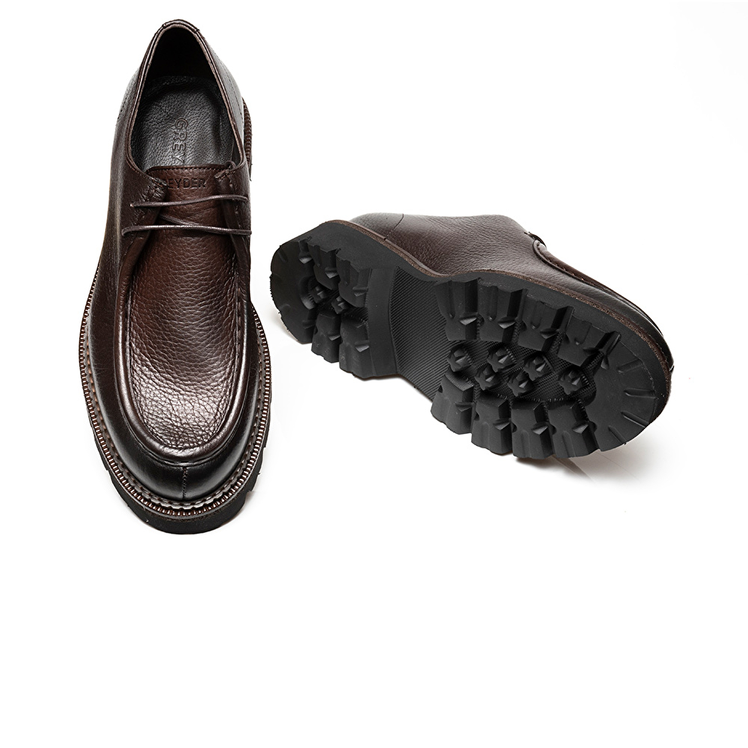 Erkek kahverengi Hakiki Deri Oxford Ayakkabı 3K1TA75141-5