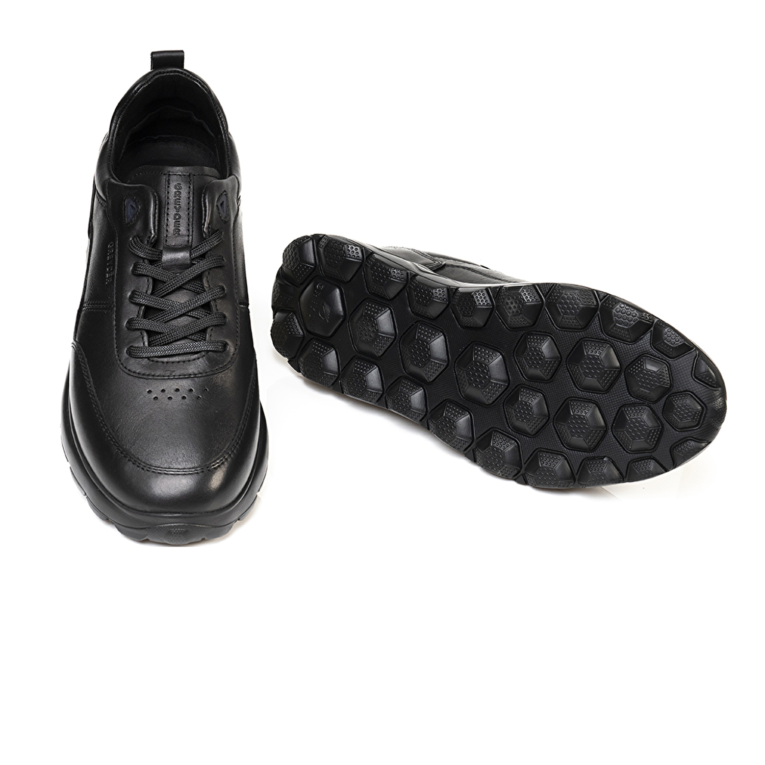 Erkek Siyah Hakiki Deri Casual Ayakkabı 3K1UA16070-4