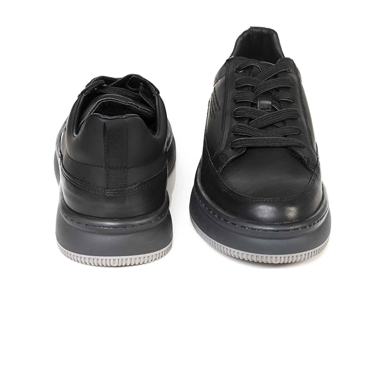 Erkek Siyah Hakiki Deri Sneaker Ayakkabı 3K1UA16380-6