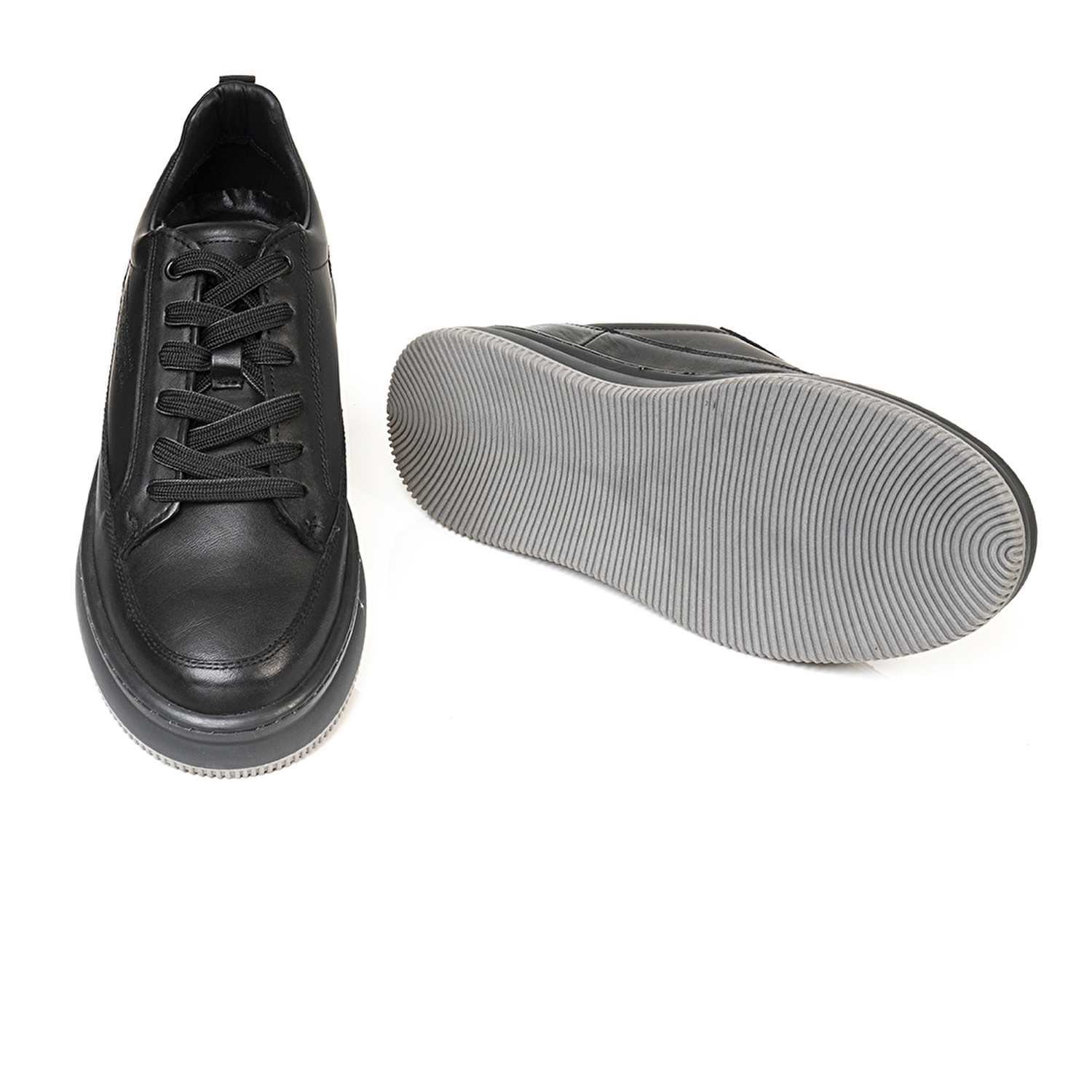 Erkek Siyah Hakiki Deri Sneaker Ayakkabı 3K1UA16380-5