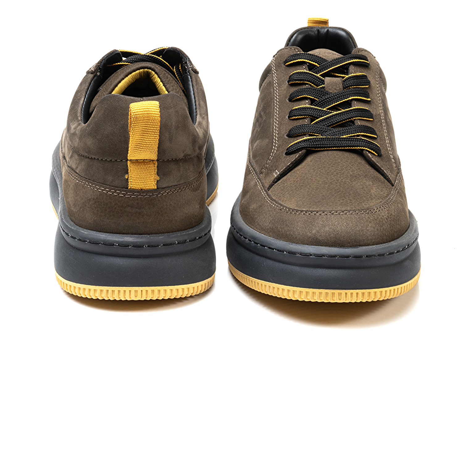 Erkek Duman Hakiki Deri Sneaker Ayakkabı 3K1UA16380-6