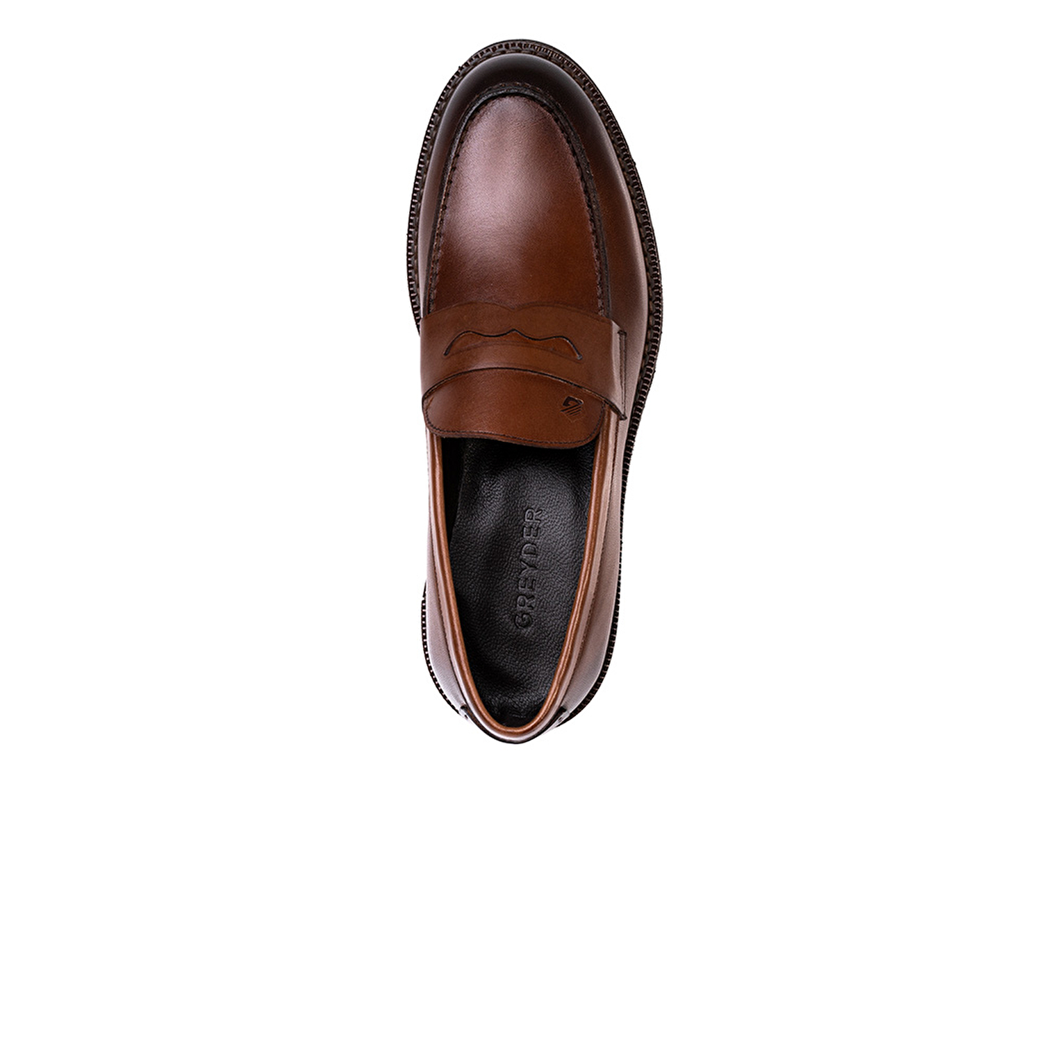 Erkek kahverengi Hakiki Deri Klasik Ayakkabı 3K1UA75135-3