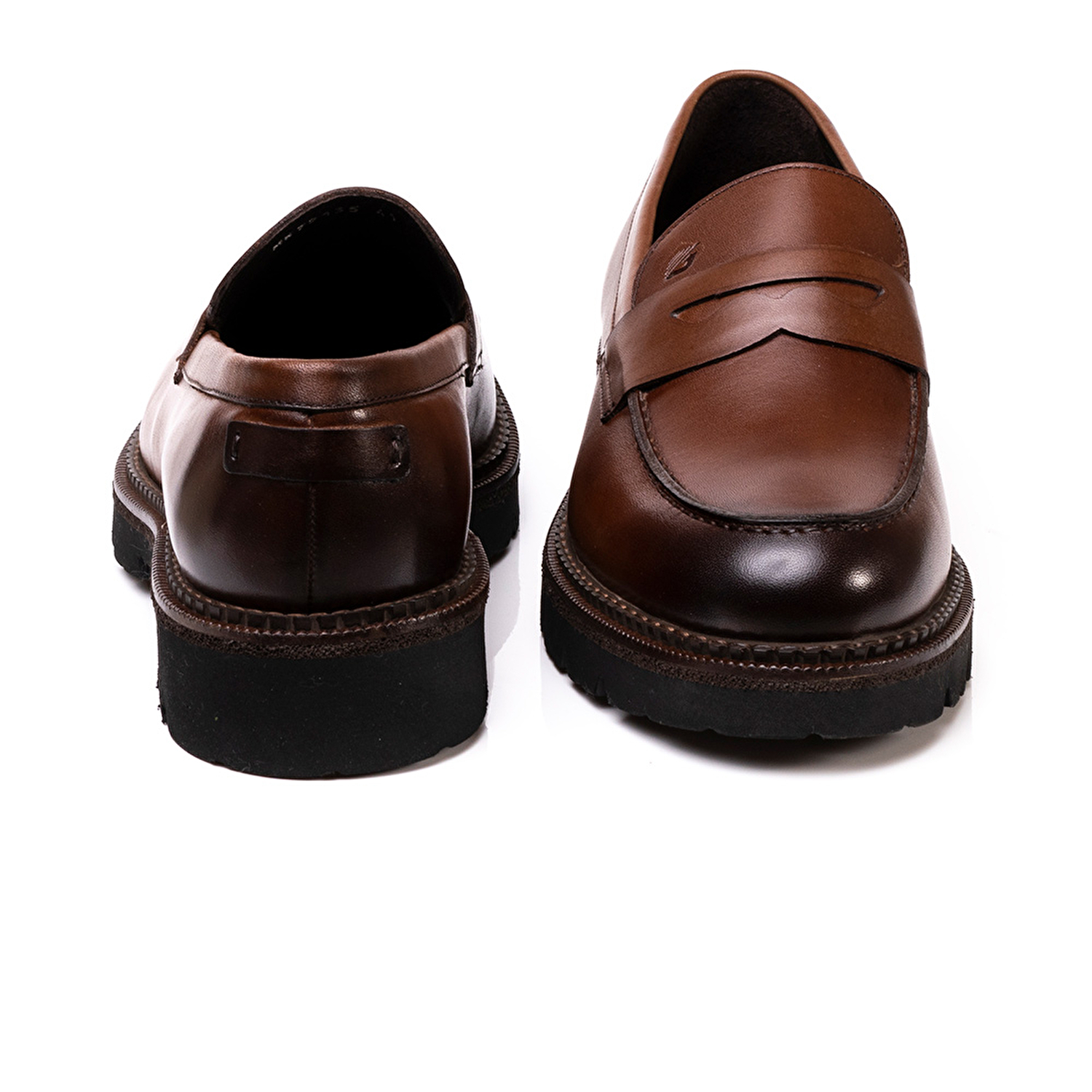Erkek kahverengi Hakiki Deri Klasik Ayakkabı 3K1UA75135-6