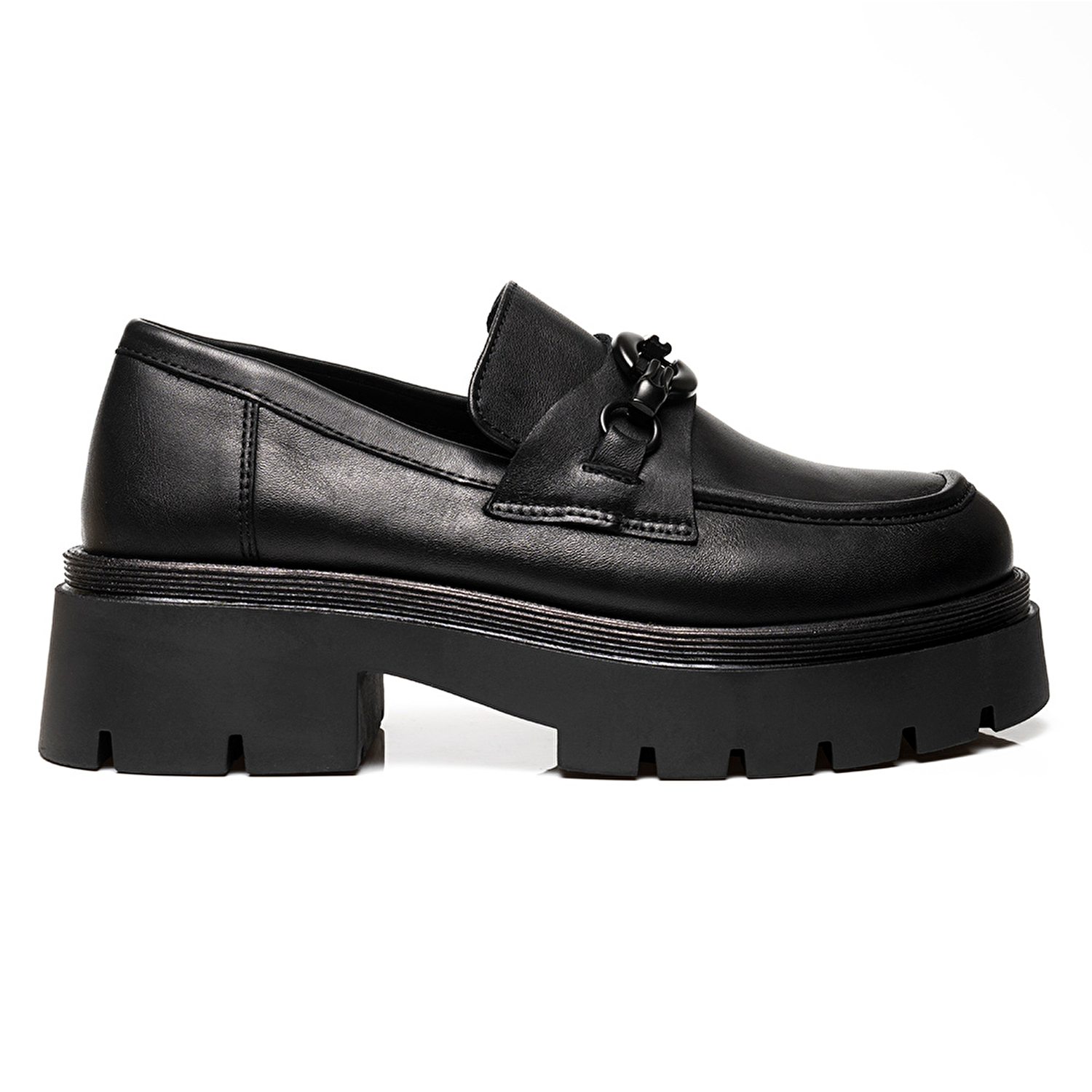 Kadın Siyah Hakiki Deri Loafer Ayakkabı 3K2CA32660-1