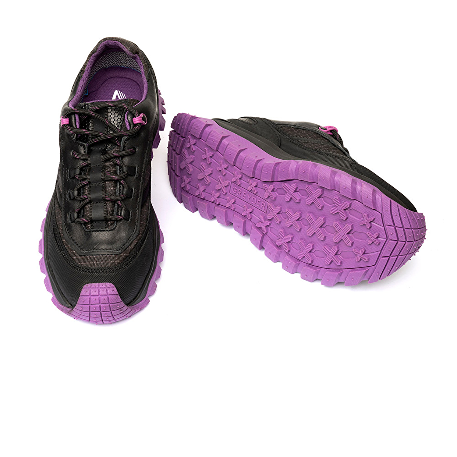 Kadın Siyah Mor Su Geçirmez Ayakkabı 3K2GA16353-5