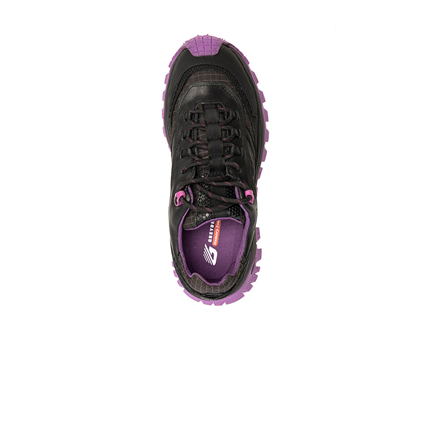 Kadın Siyah Mor Su Geçirmez Ayakkabı 3K2GA16353-3