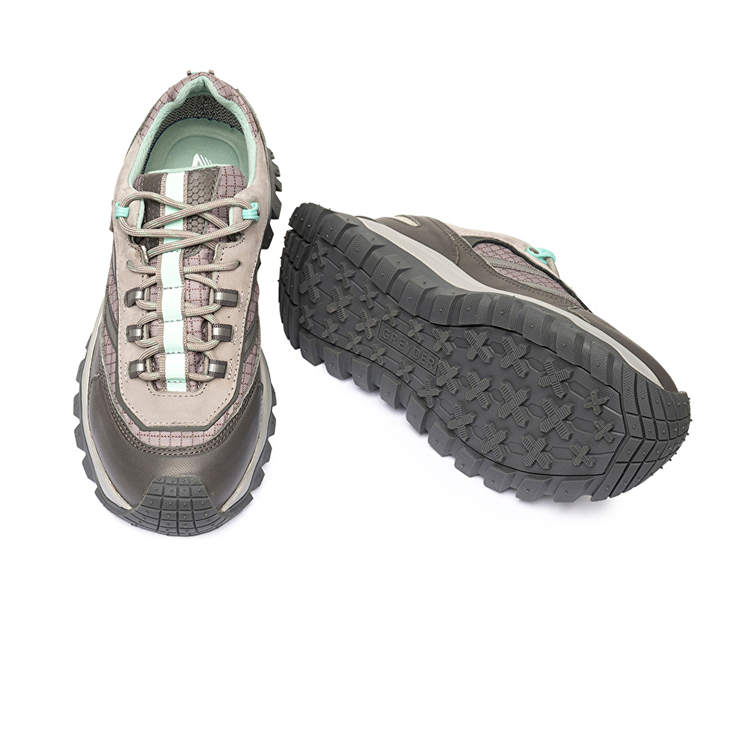 Kadın Gri Yeşil Su Geçirmez Ayakkabı 3K2GA16353-5