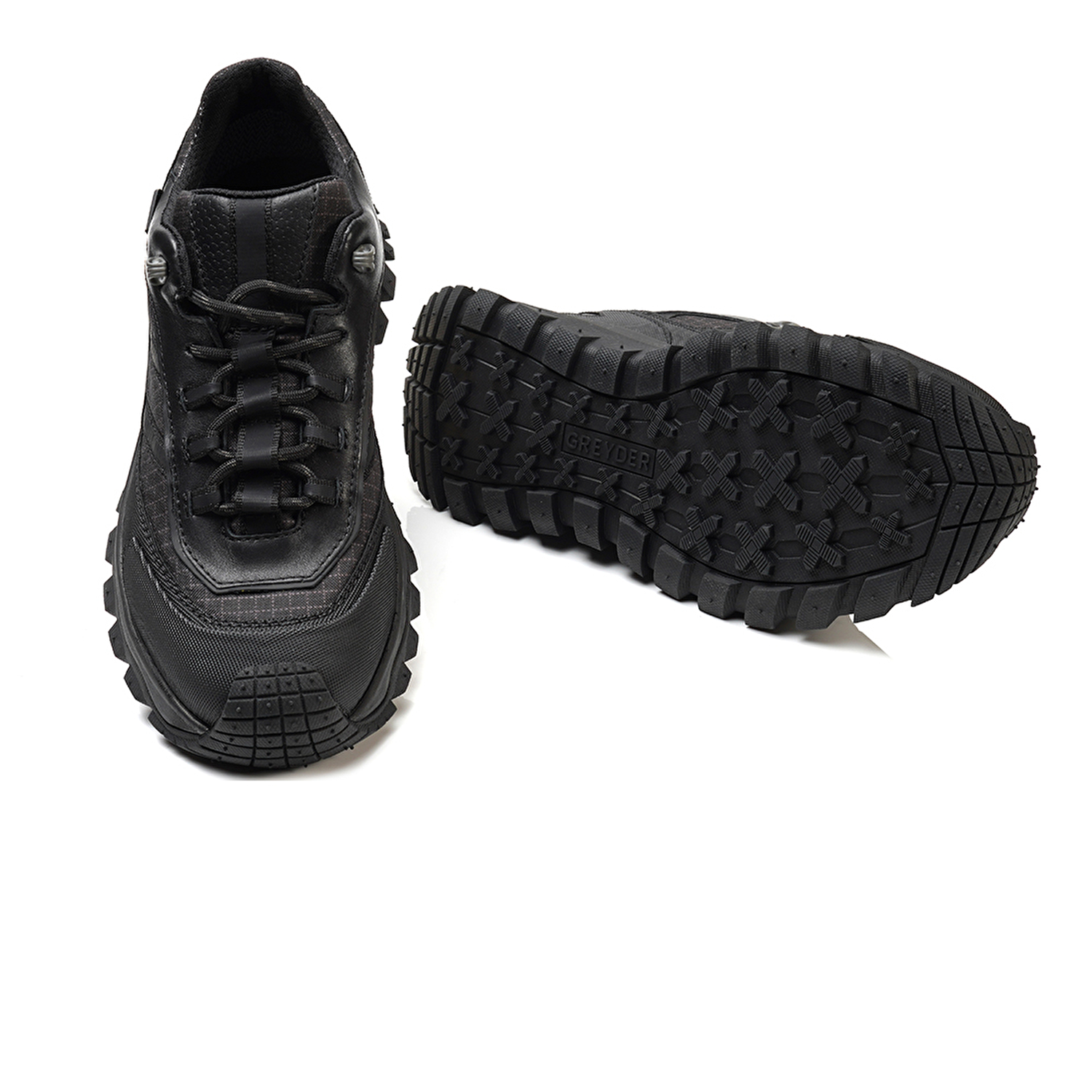 Kadın Siyah Gri Su Geçirmez Ayakkabı 3K2GA16353-5