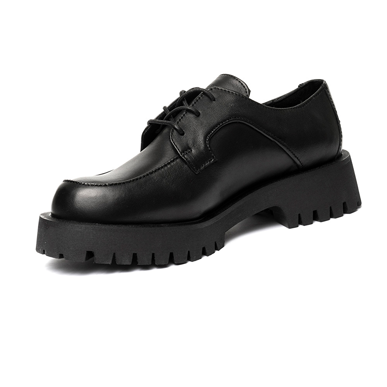 Kadın Siyah Hakiki Deri Oxford Ayakkabı 3K2KA31008-2