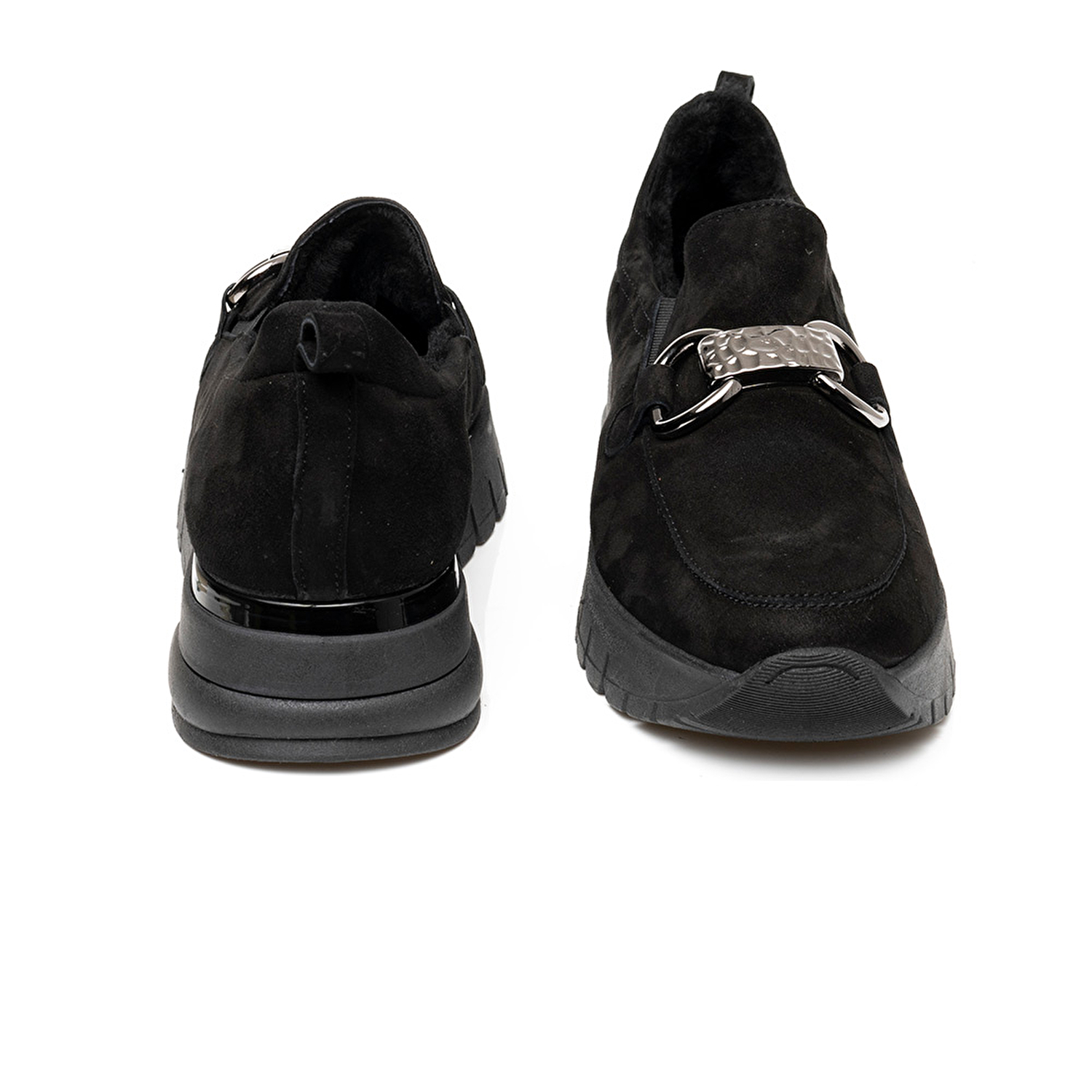 Kadın Siyah Nubuk Hakiki Deri Casual Ayakkabı 3K2QA72185-6