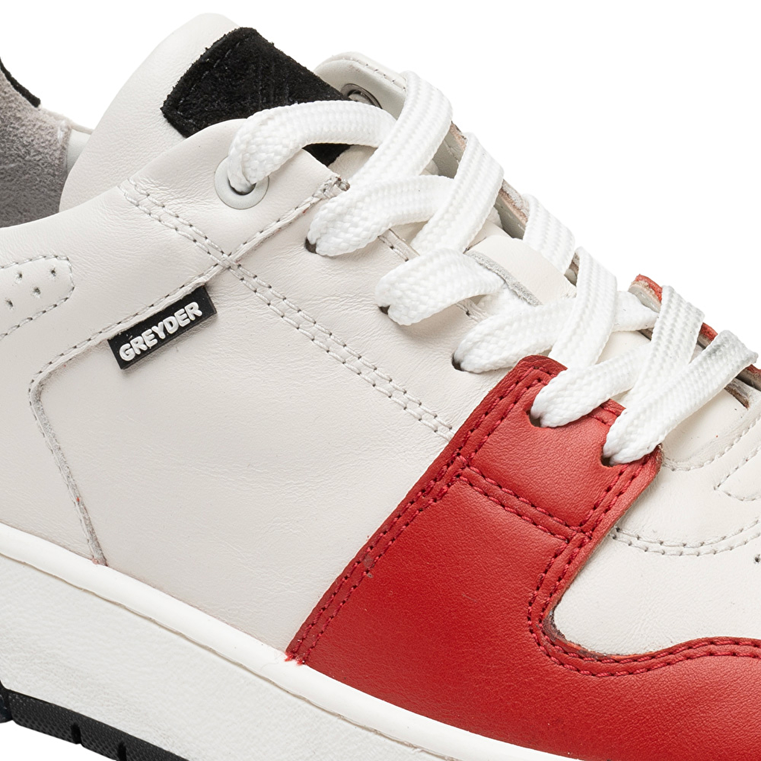 Kadın Beyaz Kırmızı Hakiki Deri Sneaker Ayakkabı 3K2SA33021-4