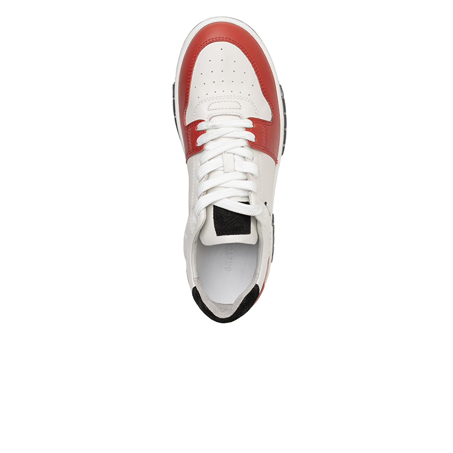 Kadın Beyaz Kırmızı Hakiki Deri Sneaker Ayakkabı 3K2SA33021-3