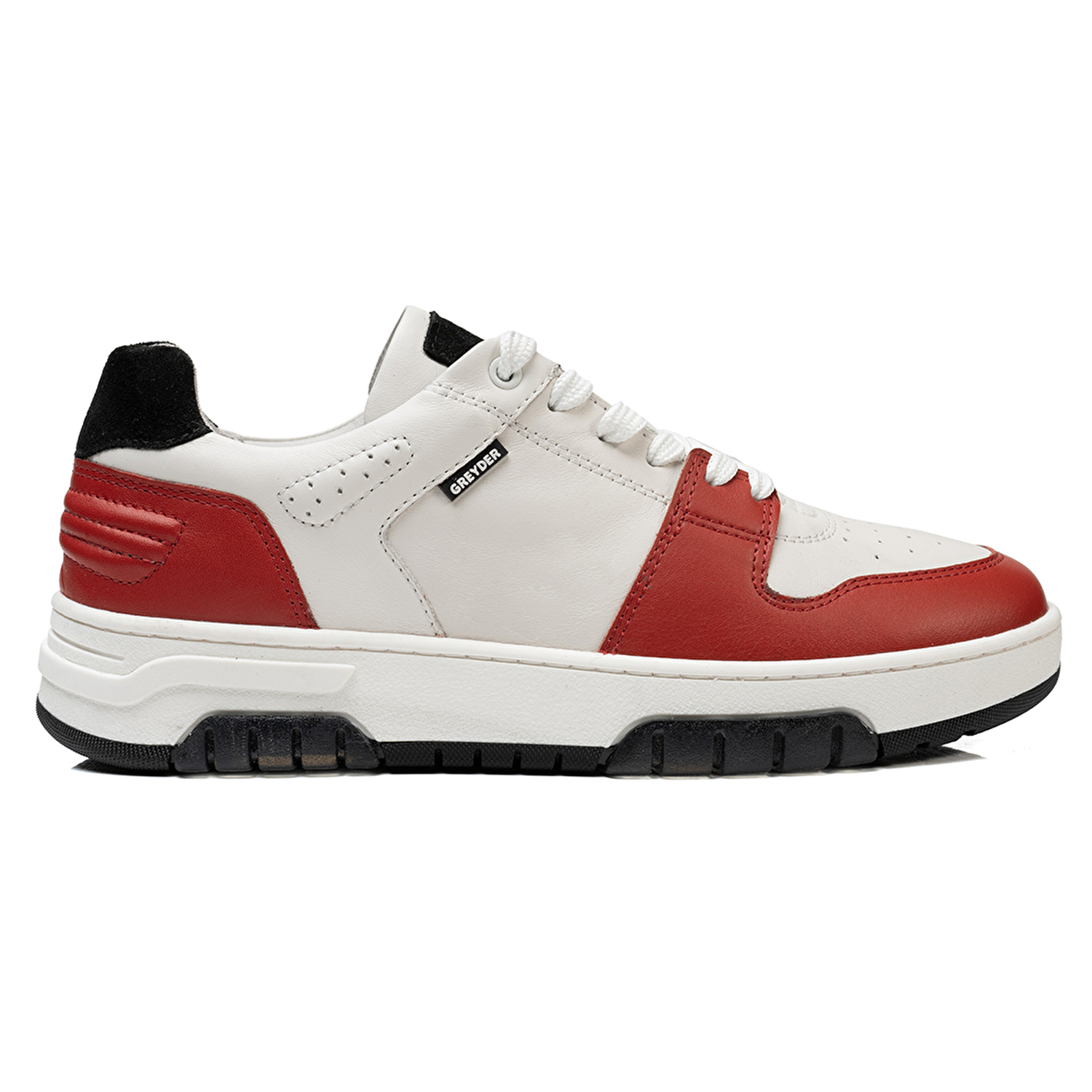 Kadın Beyaz Kırmızı Hakiki Deri Sneaker Ayakkabı 3K2SA33021-1