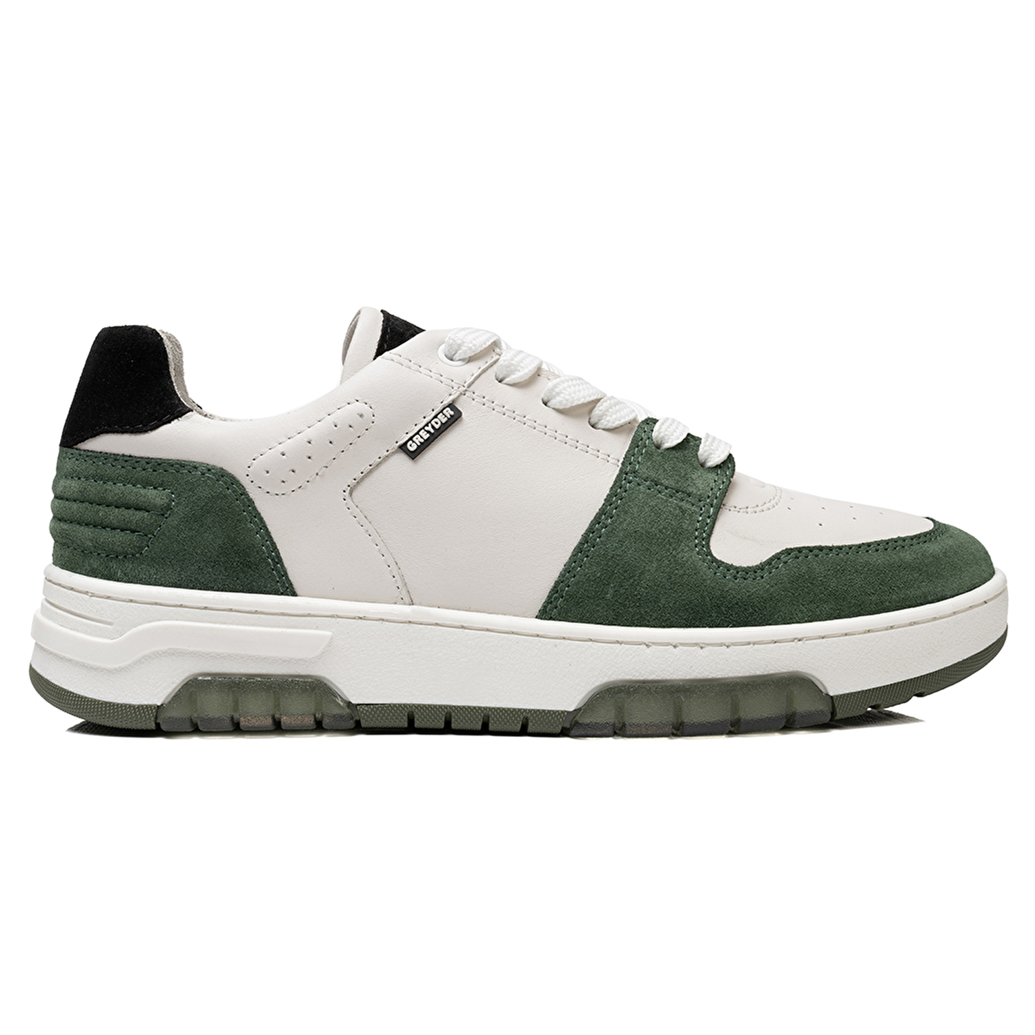 Kadın Beyaz Yeşil Hakiki Deri Sneaker Ayakkabı 3K2SA33021-1