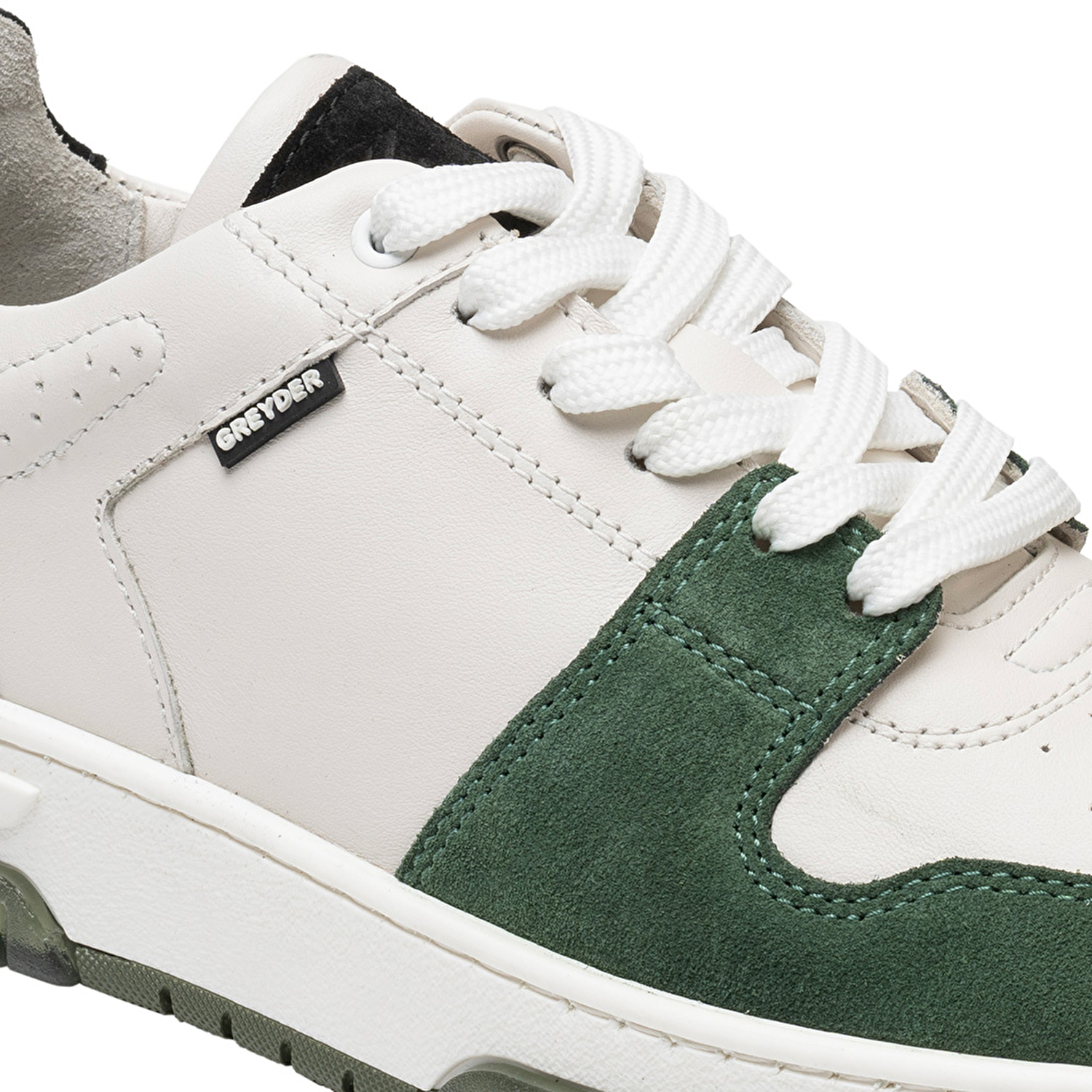 Kadın Beyaz Yeşil Hakiki Deri Sneaker Ayakkabı 3K2SA33021-4