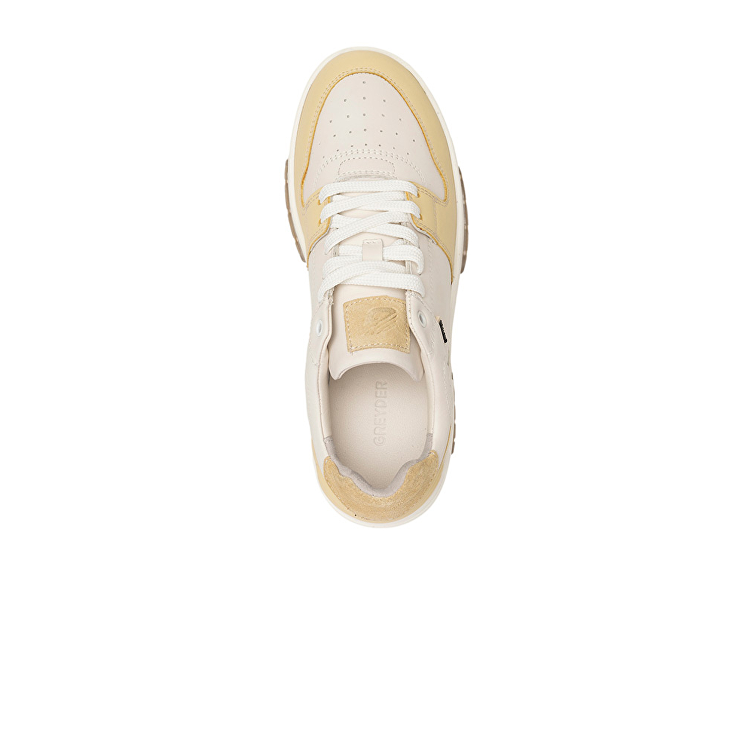 Kadın Beyaz Sarı Hakiki Deri Sneaker Ayakkabı 3K2SA33021-3