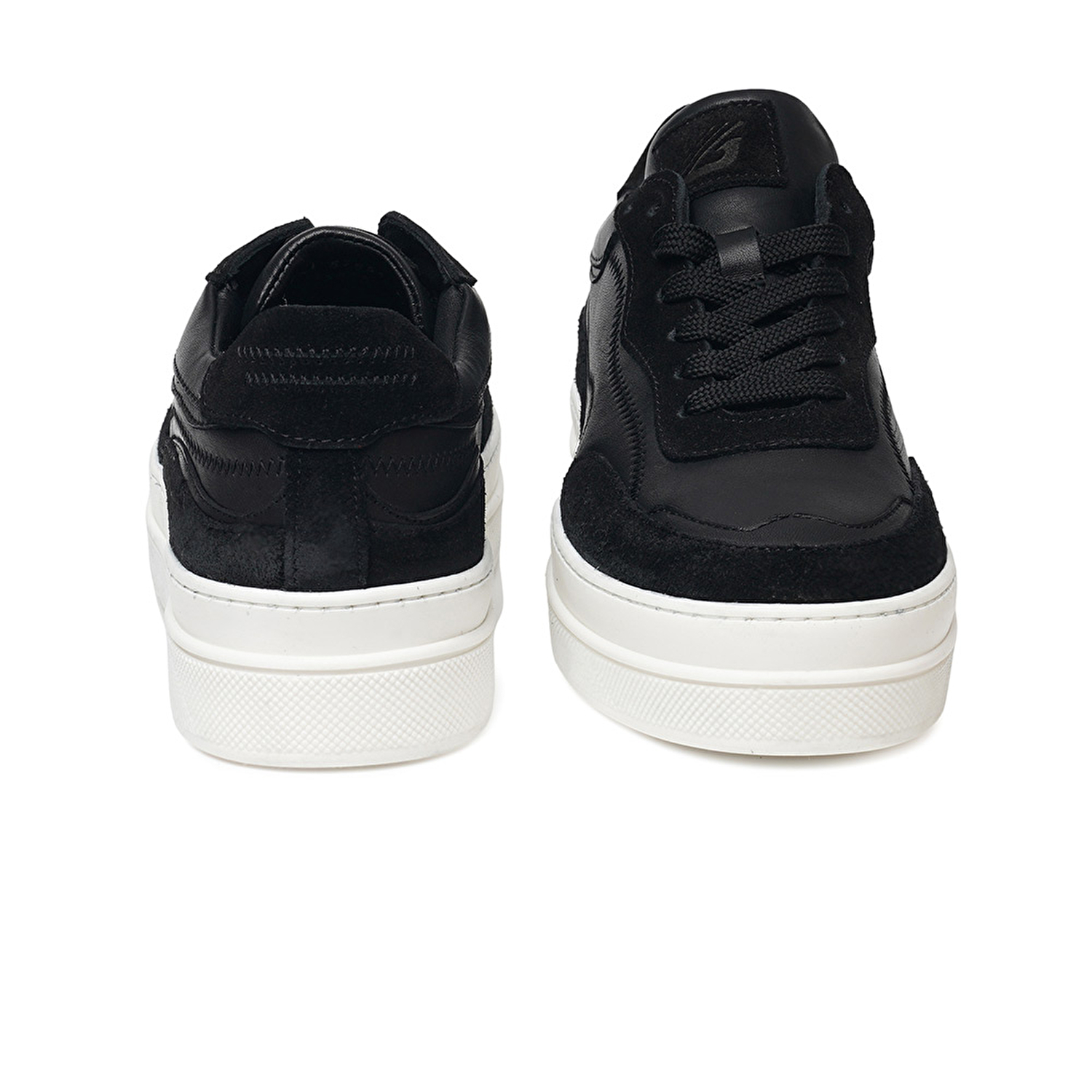 Kadın Siyah Hakiki Deri Sneaker Ayakkabı 3K2SA33071-6