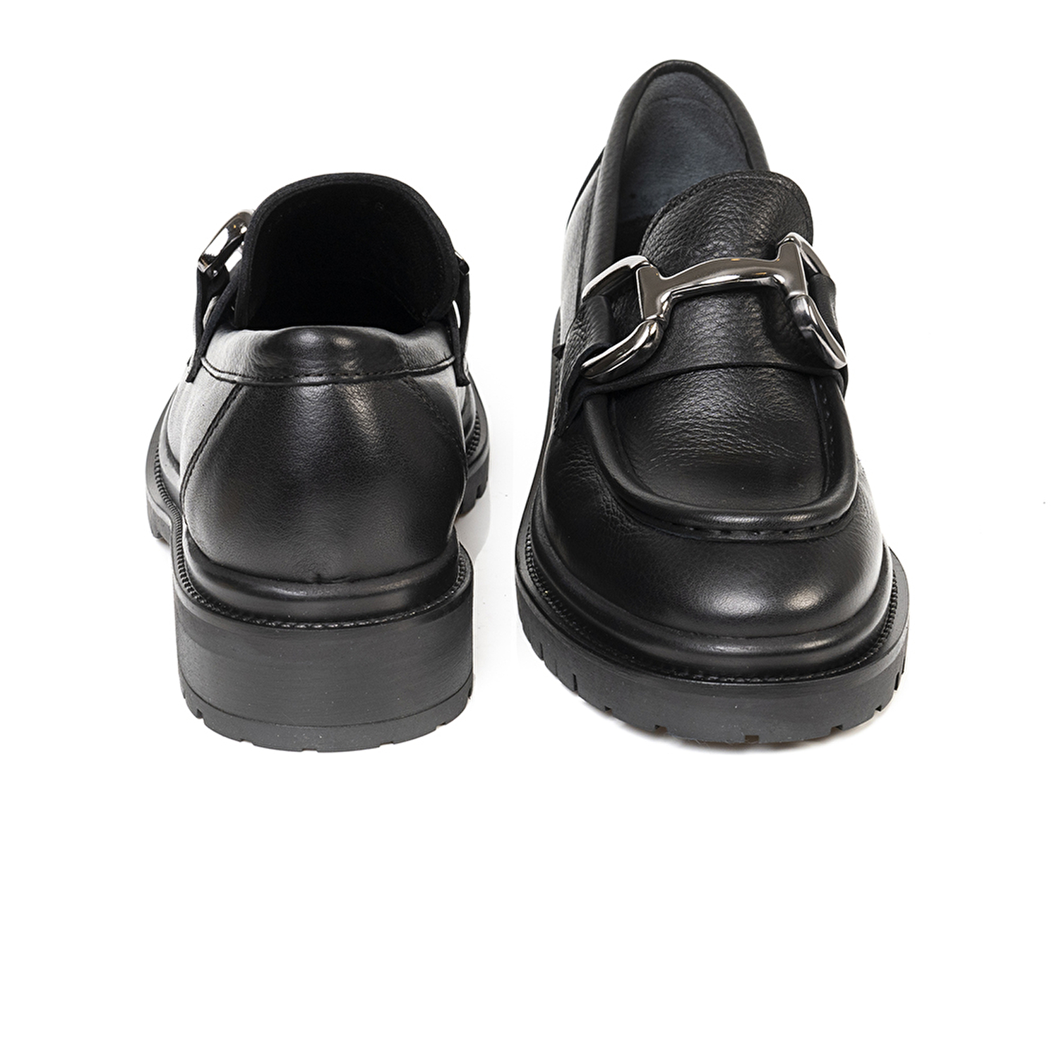 Kadın Siyah Hakiki Deri Loafer Ayakkabı 3K2UA72186-6