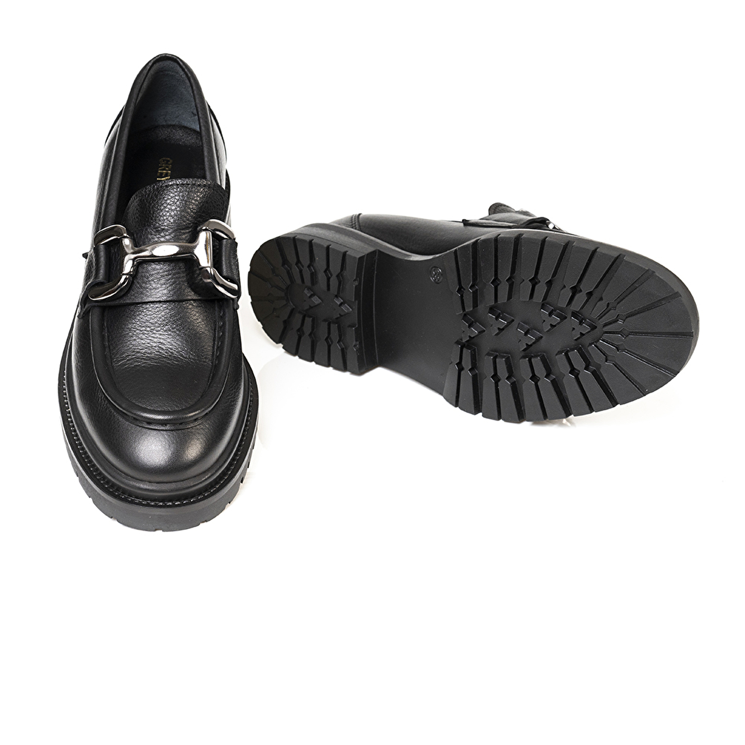 Kadın Siyah Hakiki Deri Loafer Ayakkabı 3K2UA72186-5