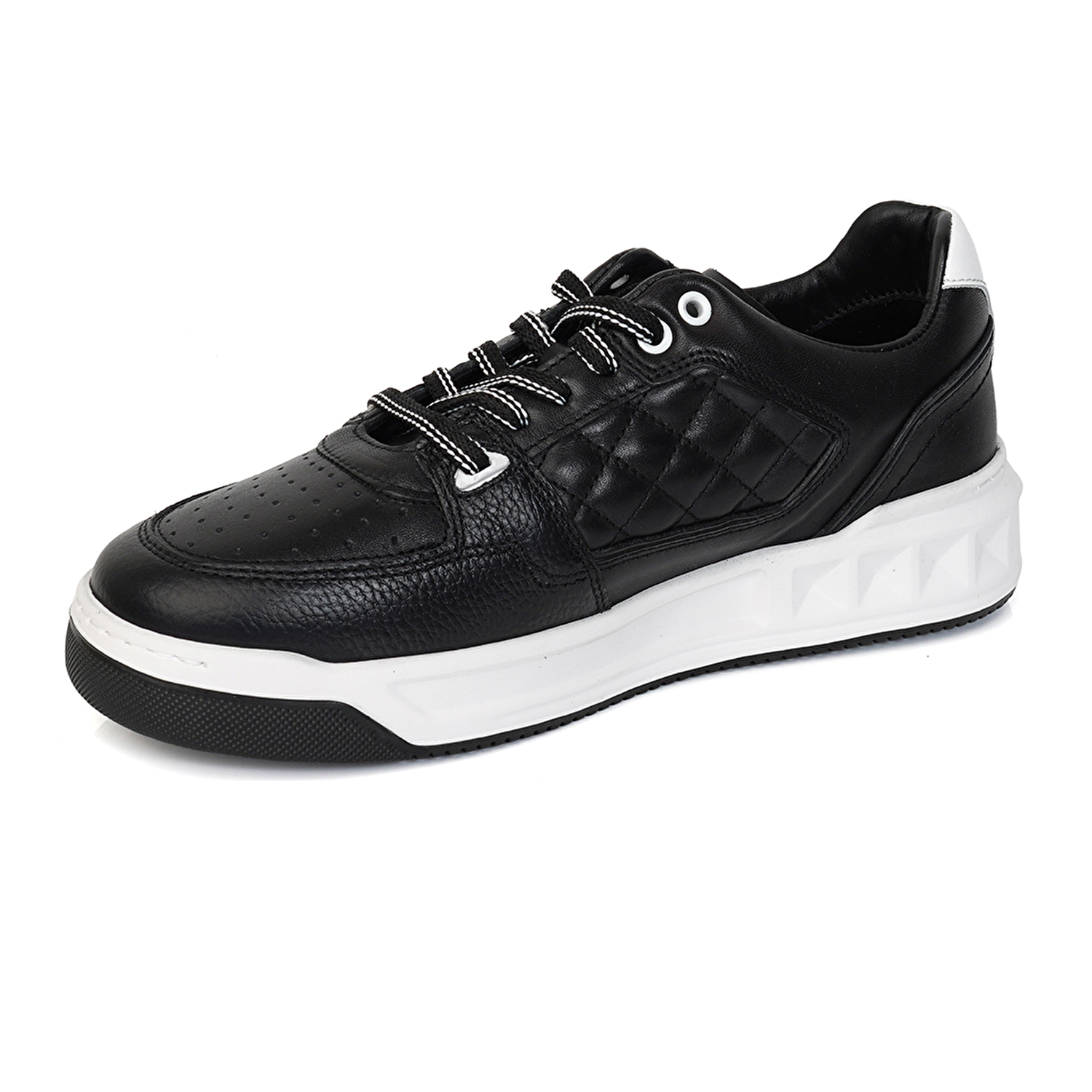 Erkek Siyah Hakiki Deri Sneaker Ayakkabı 3Y1SA17000-3