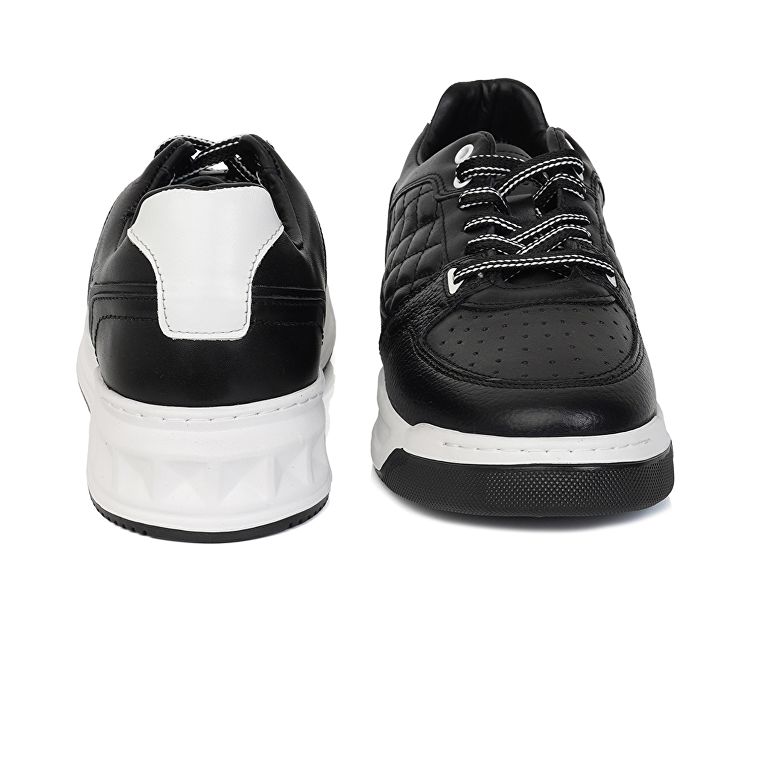 Erkek Siyah Hakiki Deri Sneaker Ayakkabı 3Y1SA17000-7