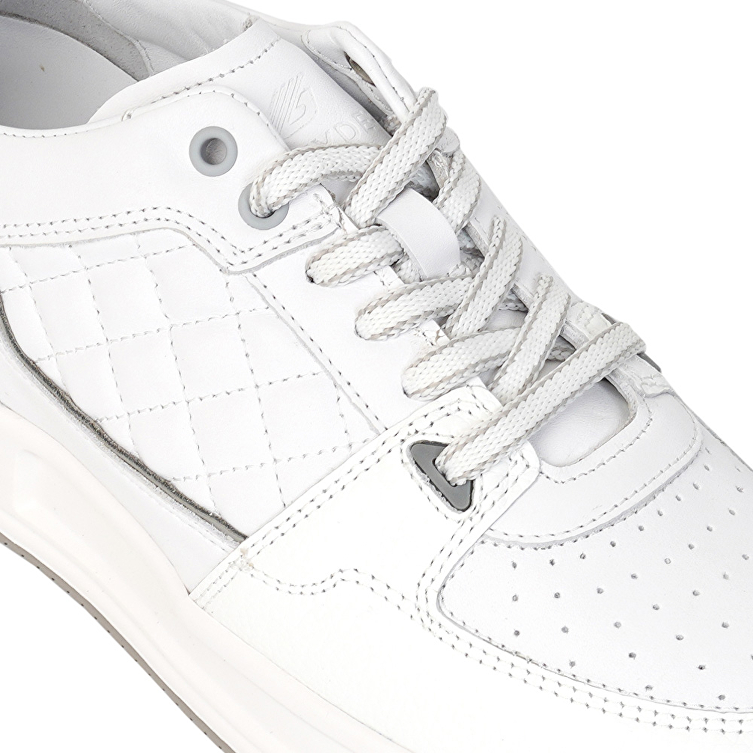 Erkek Beyaz Gri Hakiki Deri Sneaker Ayakkabı 3Y1SA17000-4
