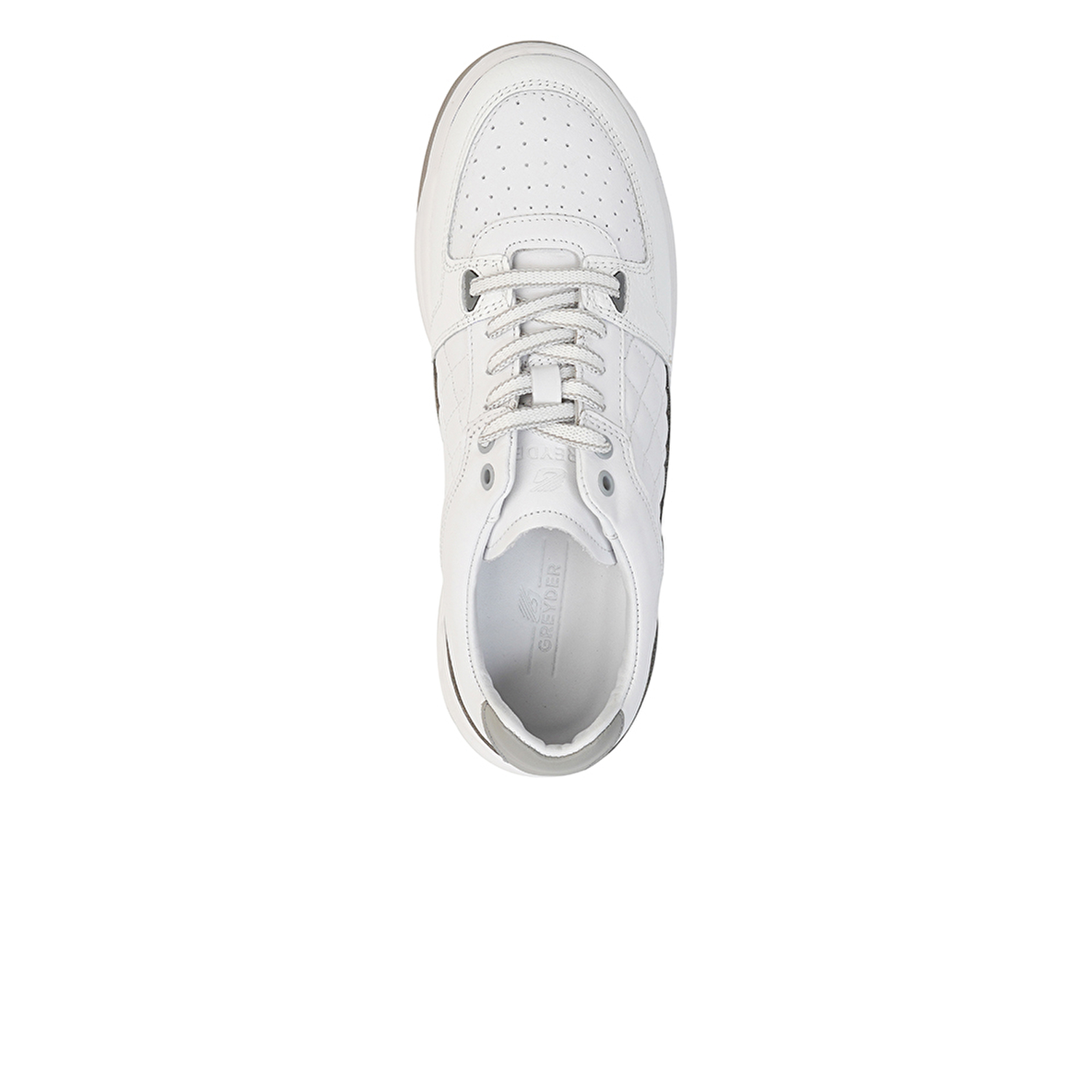 Erkek Beyaz Gri Hakiki Deri Sneaker Ayakkabı 3Y1SA17000-3