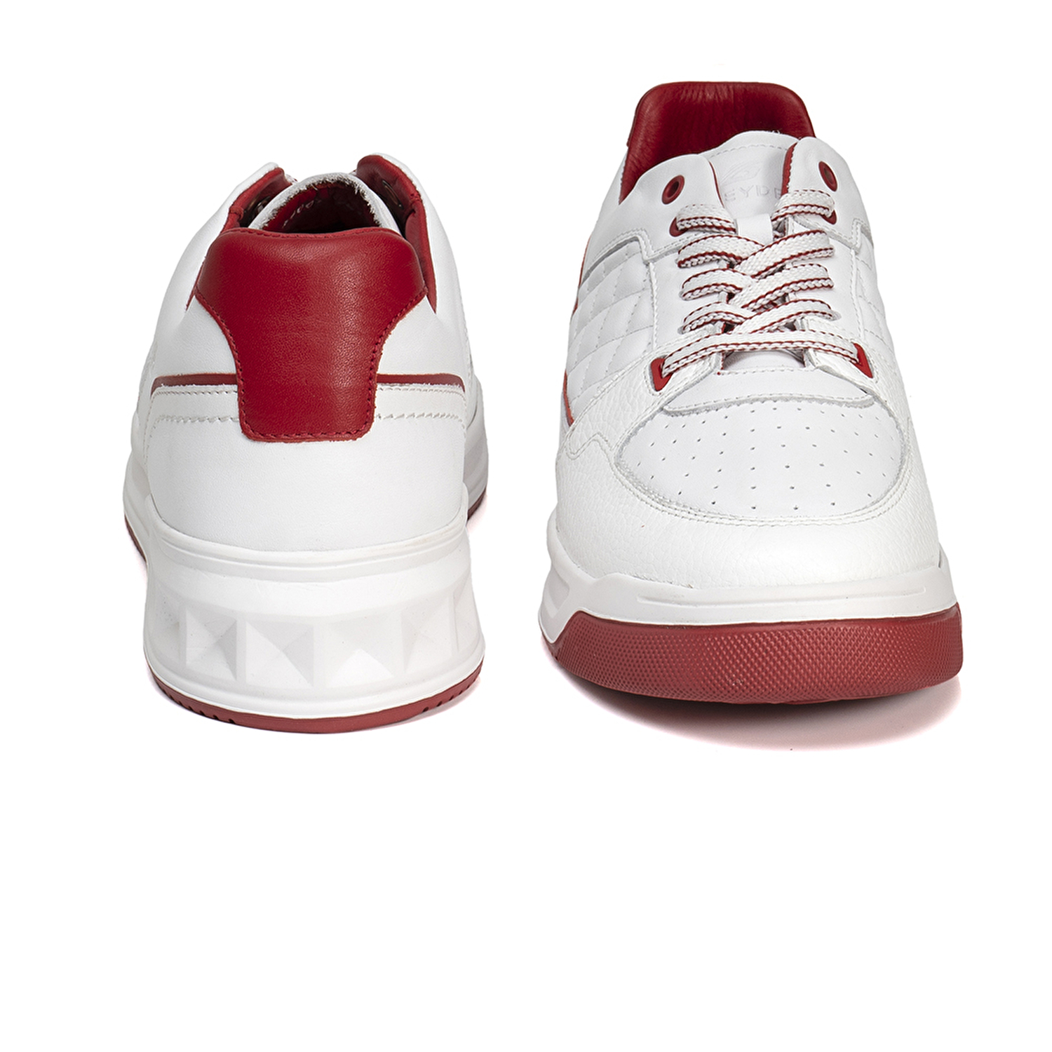 Erkek Beyaz Kırmızı Hakiki Deri Sneaker Ayakkabı 3Y1SA17000-7