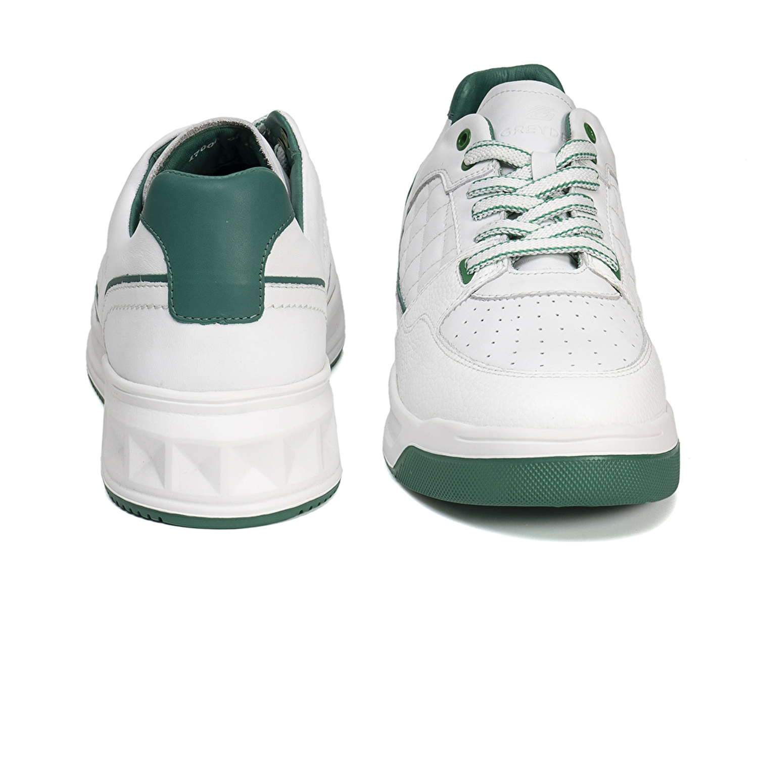 Erkek Beyaz Yeşil Hakiki Deri Ayakkabı 3Y1SA17000-7