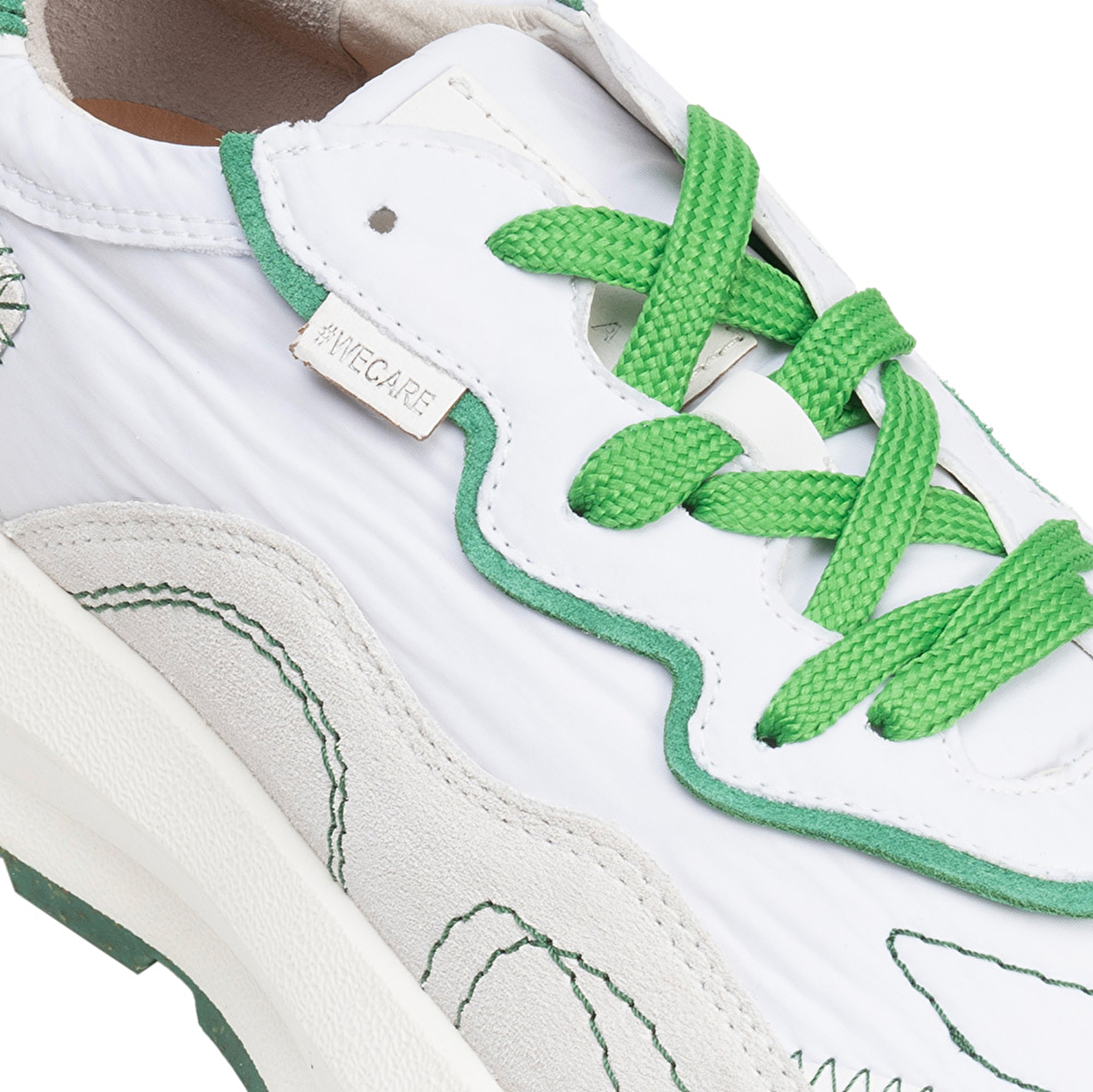 GreyderLAB Erkek Beyaz Yeşil Hakiki Deri Spor Ayakkabı 3Y1SA20040-4
