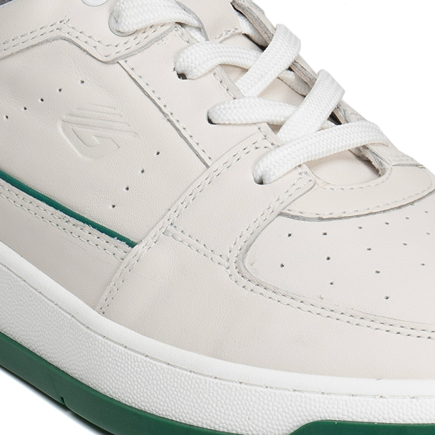 Kadın Beyaz Yeşil Hakiki Deri Sneaker Ayakkabı 3Y2SA32311-4