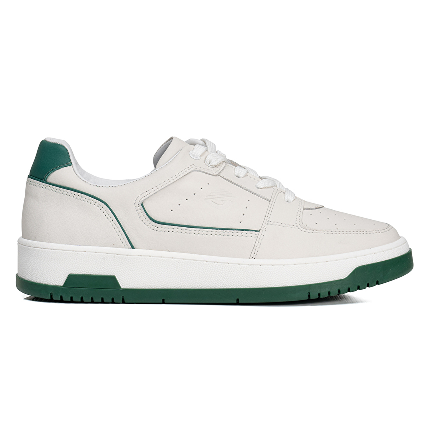 Kadın Beyaz Yeşil Hakiki Deri Sneaker Ayakkabı 3Y2SA32311-1
