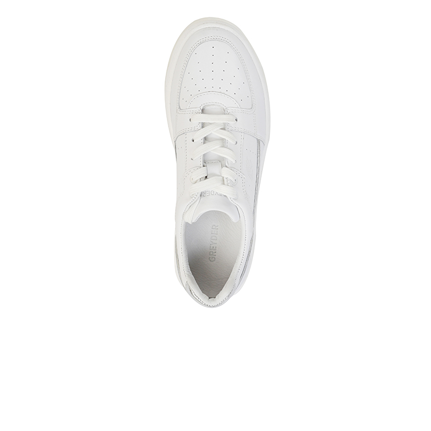 Kadın Beyaz Gümüş Hakiki Deri Sneaker Ayakkabı 3Y2SA32311-3