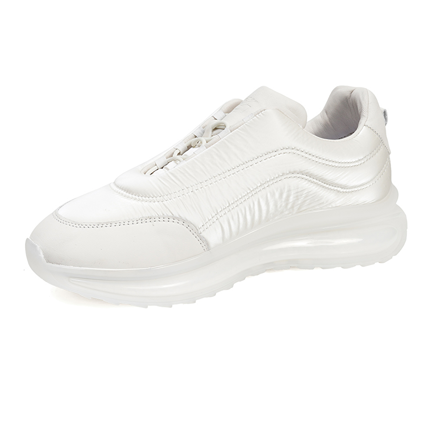 Kadın Kırık Beyaz Hakiki Deri Spor Ayakkabı 3Y2SA32412-2