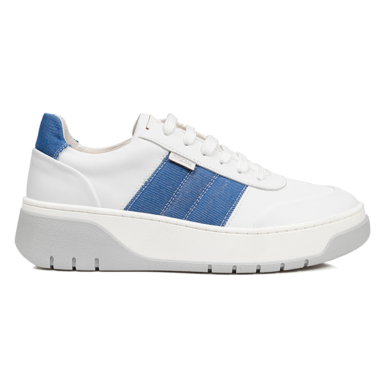 GreyderLAB Kadın Beyaz Mavi Hakiki Deri Sneaker Ayakkabı 3Y2SA45050-1