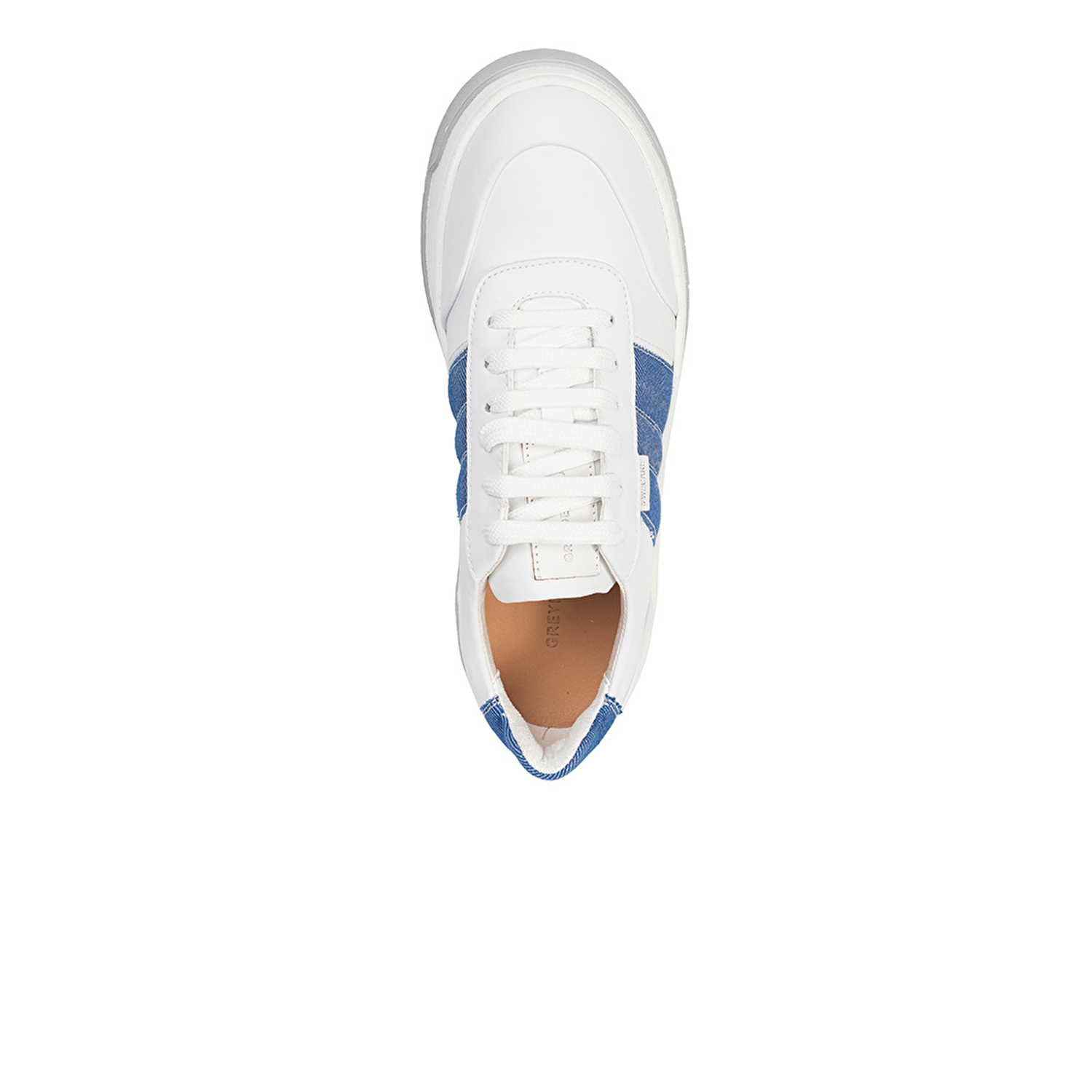GreyderLAB Kadın Beyaz Mavi Hakiki Deri Sneaker Ayakkabı 3Y2SA45050-3
