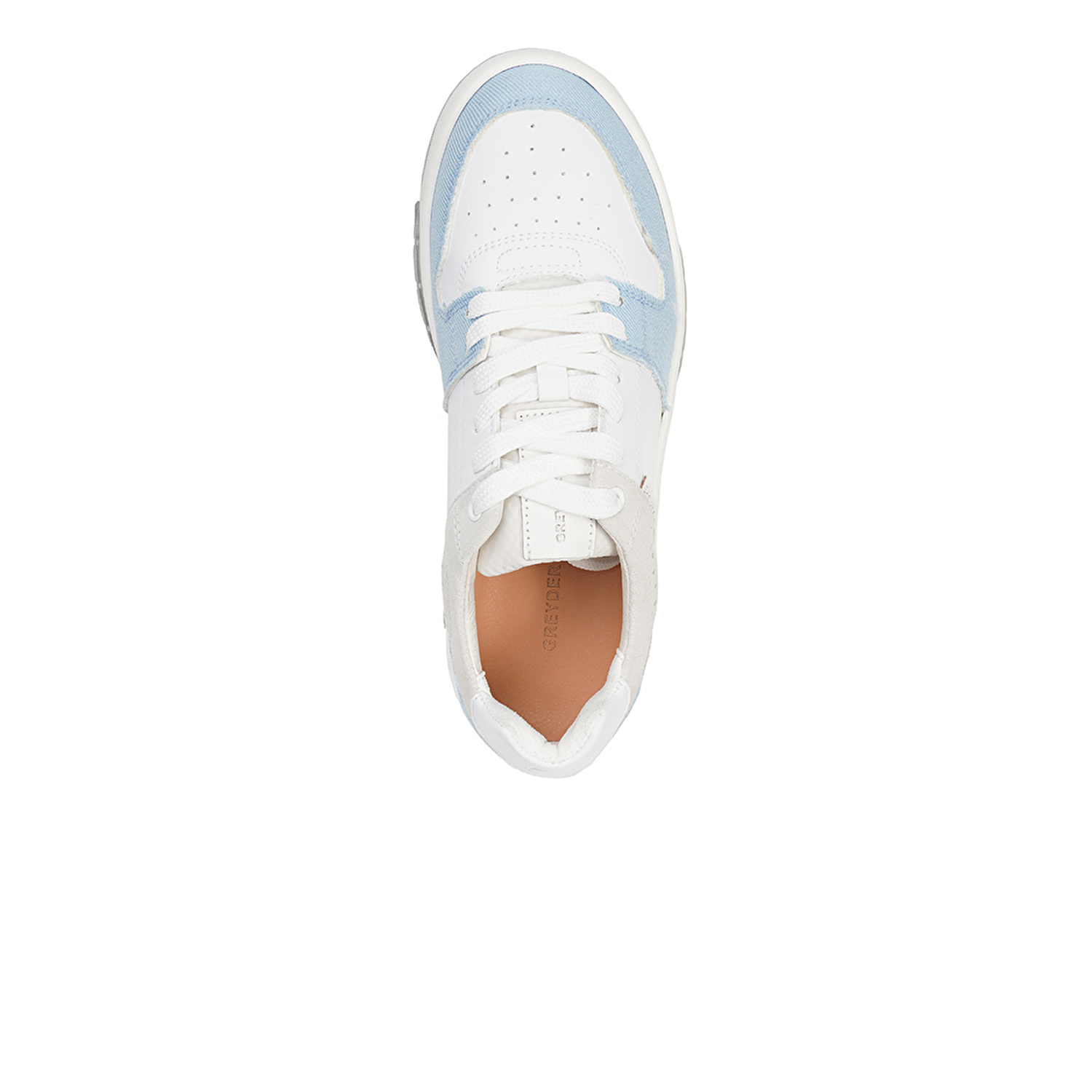 GreyderLAB Kadın Beyaz Mavi Hakiki Deri Sneaker Ayakkabı 3Y2SA45090-3