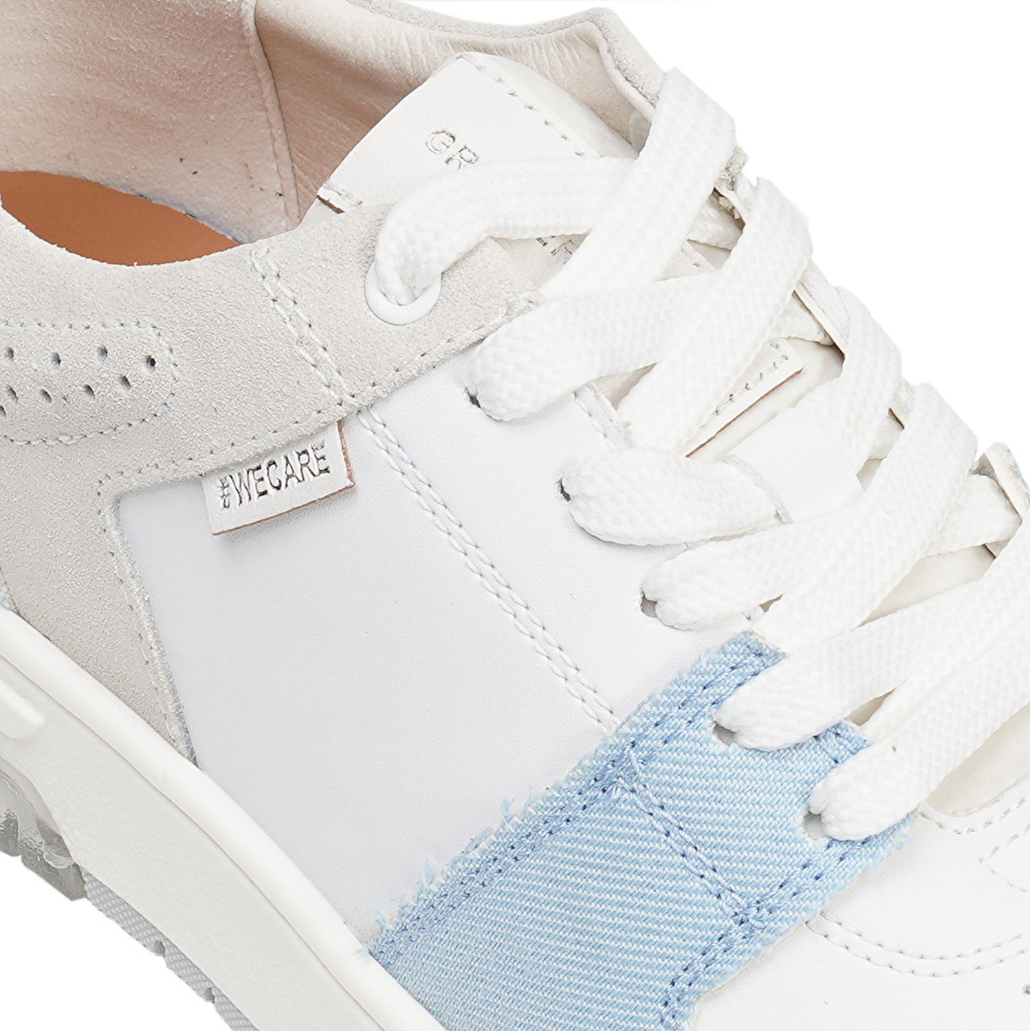 GreyderLAB Kadın Beyaz Mavi Hakiki Deri Sneaker Ayakkabı 3Y2SA45090-4
