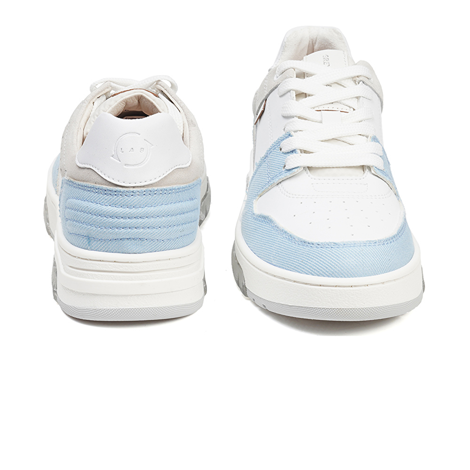 GreyderLAB Kadın Beyaz Mavi Hakiki Deri Sneaker Ayakkabı 3Y2SA45090-6