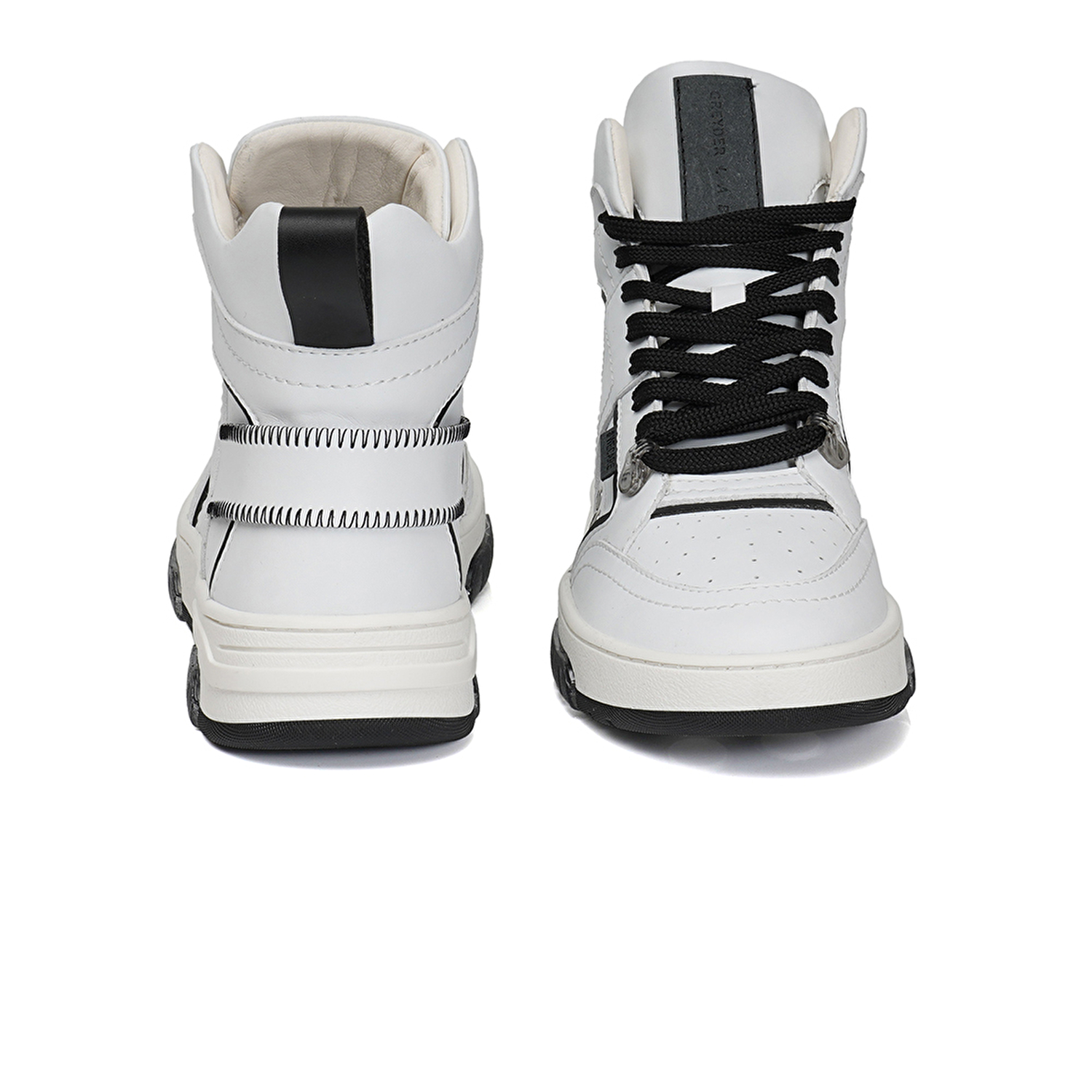 GreyderLAB Kadın Beyaz Siyah Hakiki Deri Sneaker Ayakkabı 3Y2SA45091-6