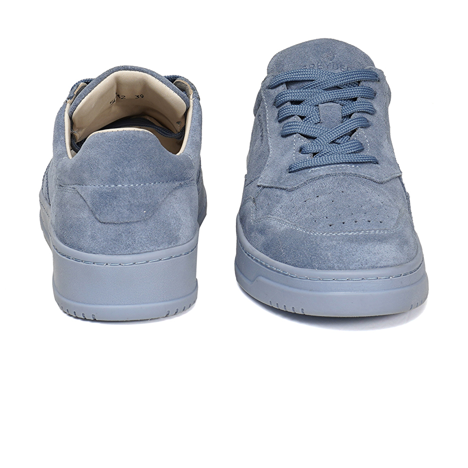 Kadın Mavi Süet Hakiki Deri Sneaker Ayakkabı 3Y2SA50742-7