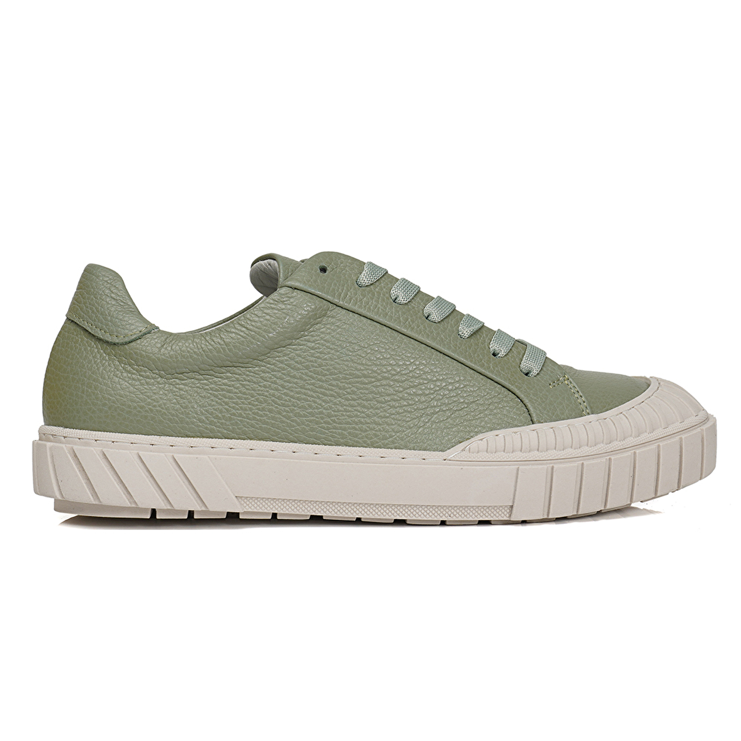 Kadın Yeşil Hakiki Deri Sneaker Ayakkabı 3Y2SA50765-1