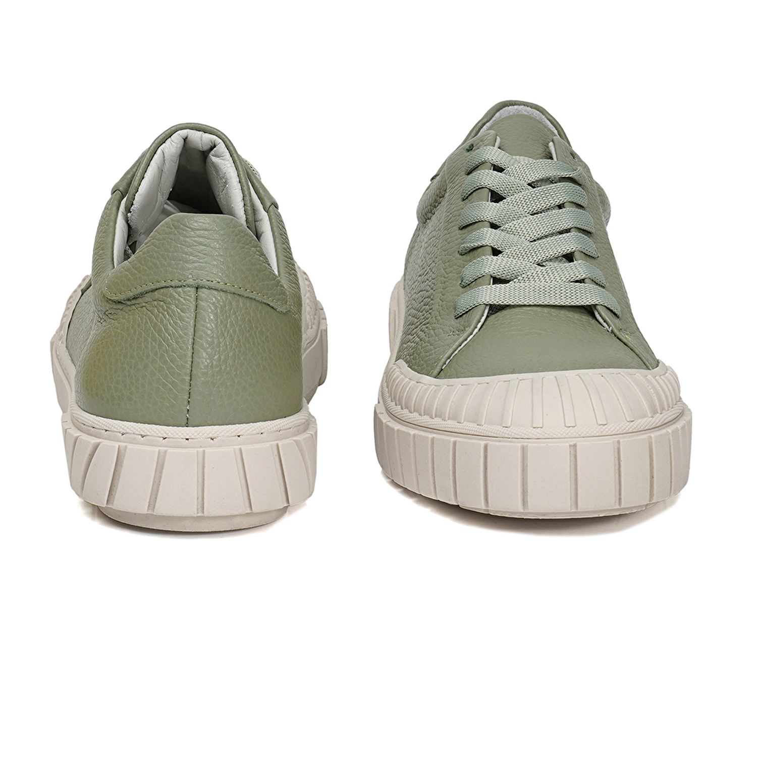 Kadın Yeşil Hakiki Deri Sneaker Ayakkabı 3Y2SA50765-7